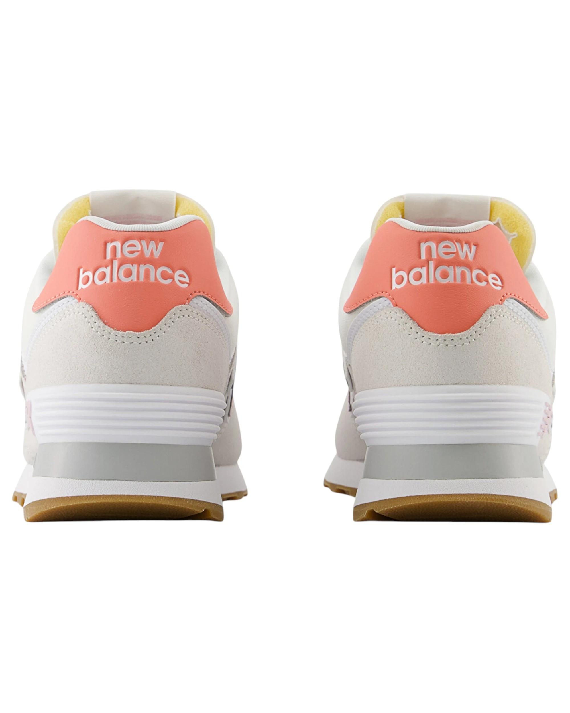 5 New Balance Womens 574 Athletic Shoes GREY/PINK, 5 of 5