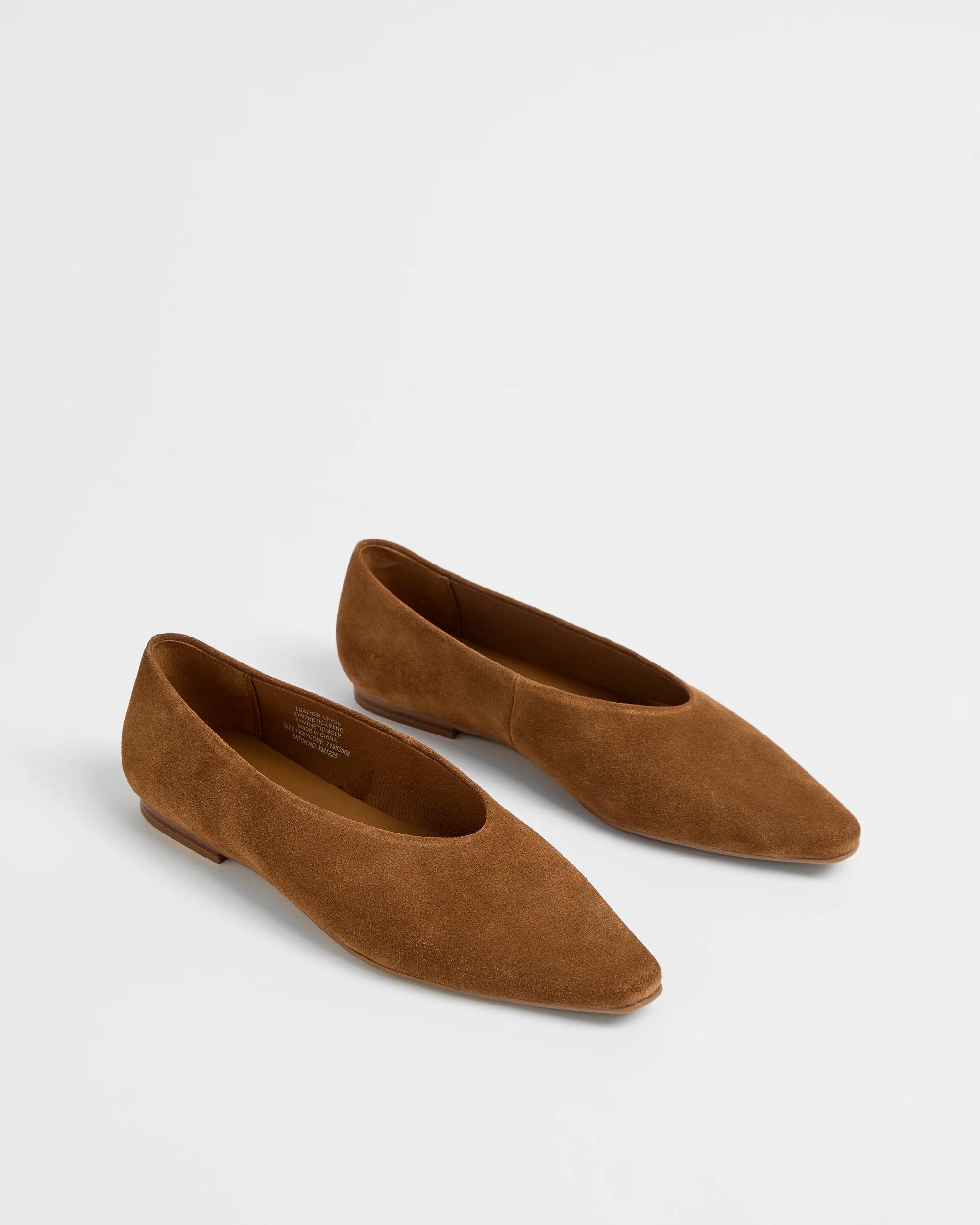 2 Target Woman Genuine Leather High Vamp Ballet Flat - Luna BROWN, 2 of 3