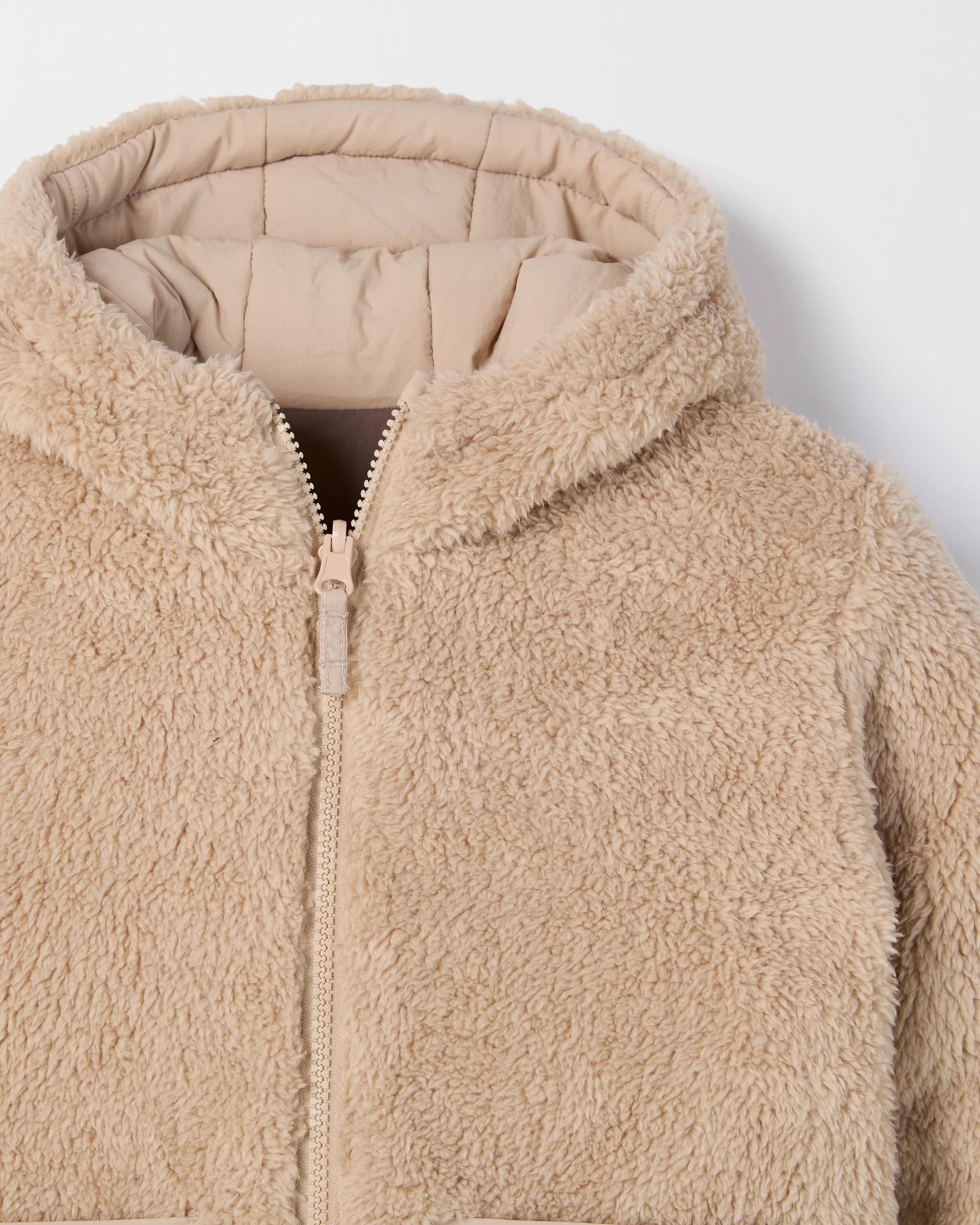 4 Target Kids Reversible Hooded Puffer Jacket NEUTRAL, 4 of 4