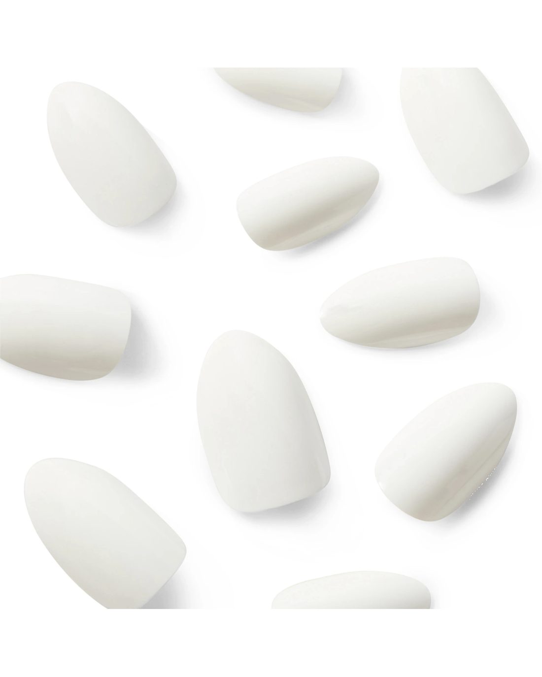 3 OXX Cosmetics 24 Pack Artificial Nails with Adhesive - Almond Shape, White Shiny, 3 of 4