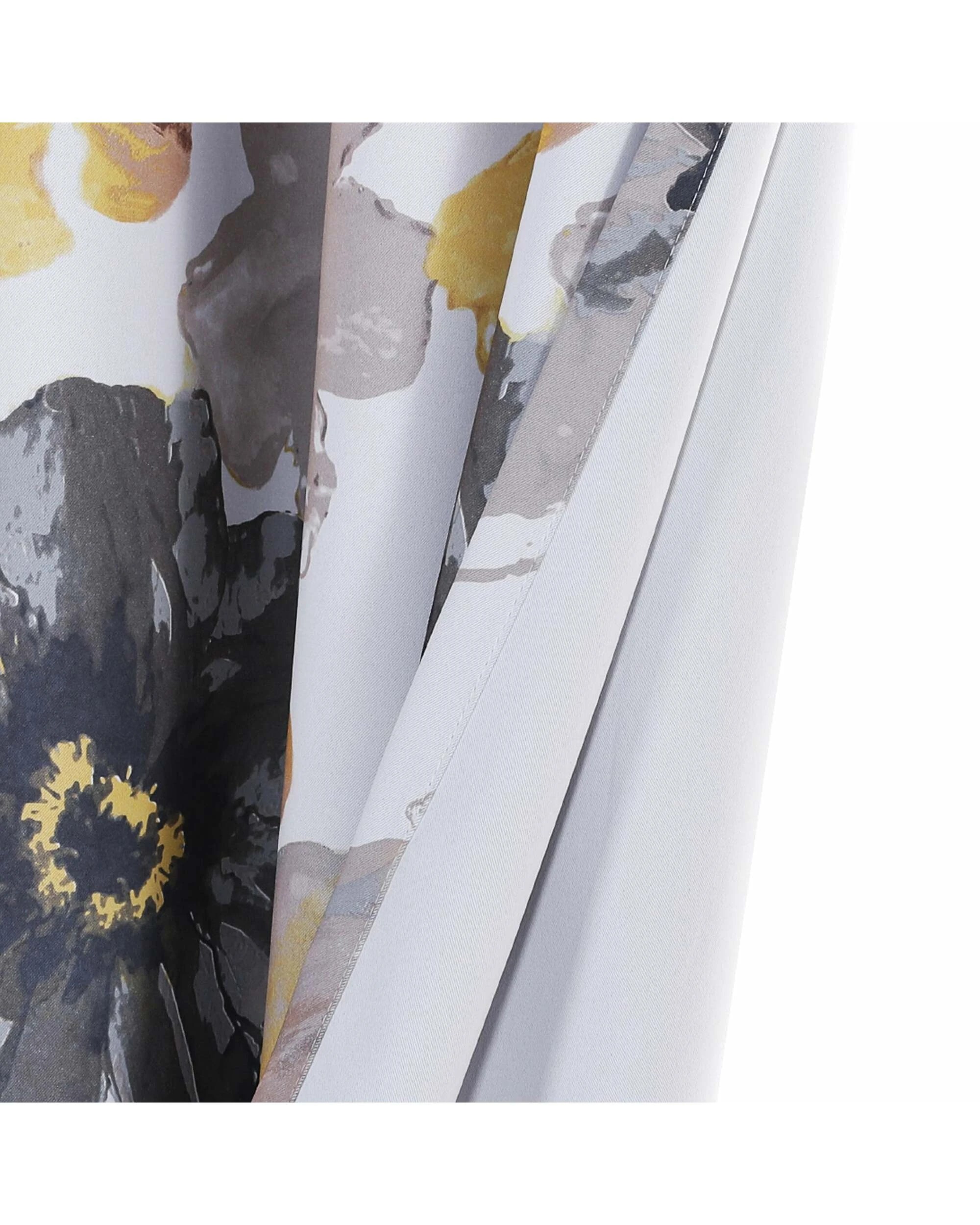 Smarcute Blockout Floral Printed Eyelet Curtain - 2X 132x160cm - Multi ...