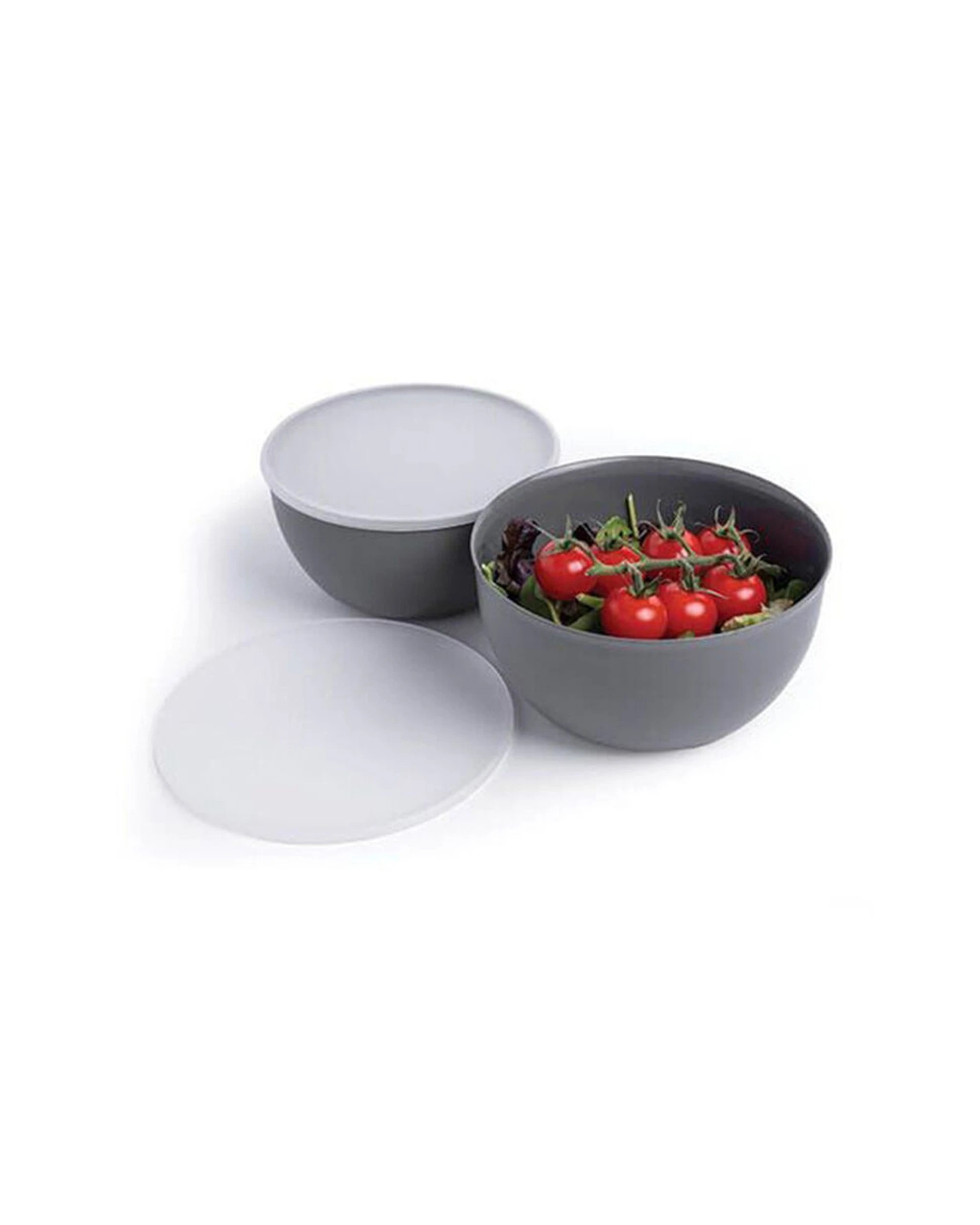4 KitchenAid 8pc Meal Prep Storage Bowls With Lids Nesting Dishwasher Safe - Charcoal, 4 of 6