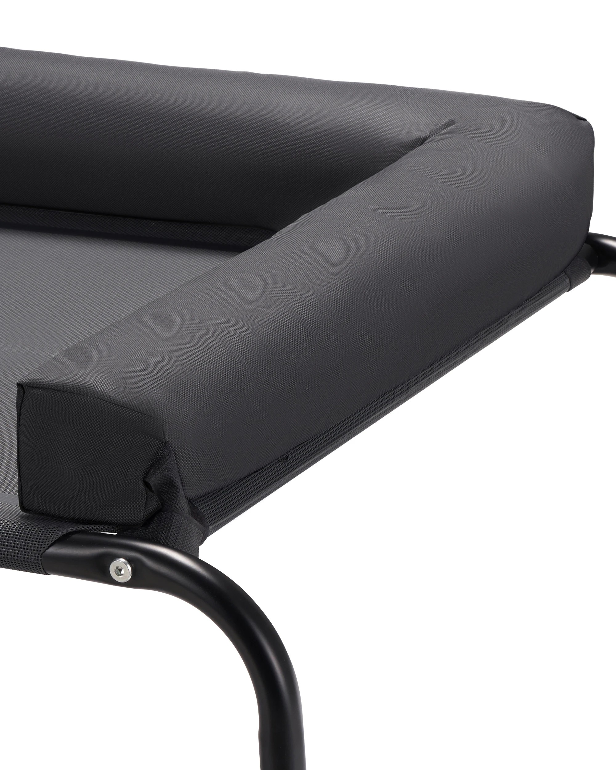 4 Petzly 64x88cm Elevated Trampoline Bolster Raised Pet Dog Bed Black, 4 of 8