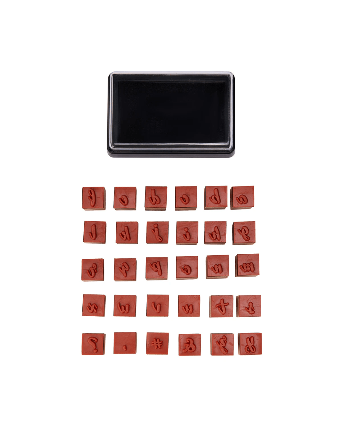 3 Wooden Stamp Set - Alphabet, Small Script, 3 of 4