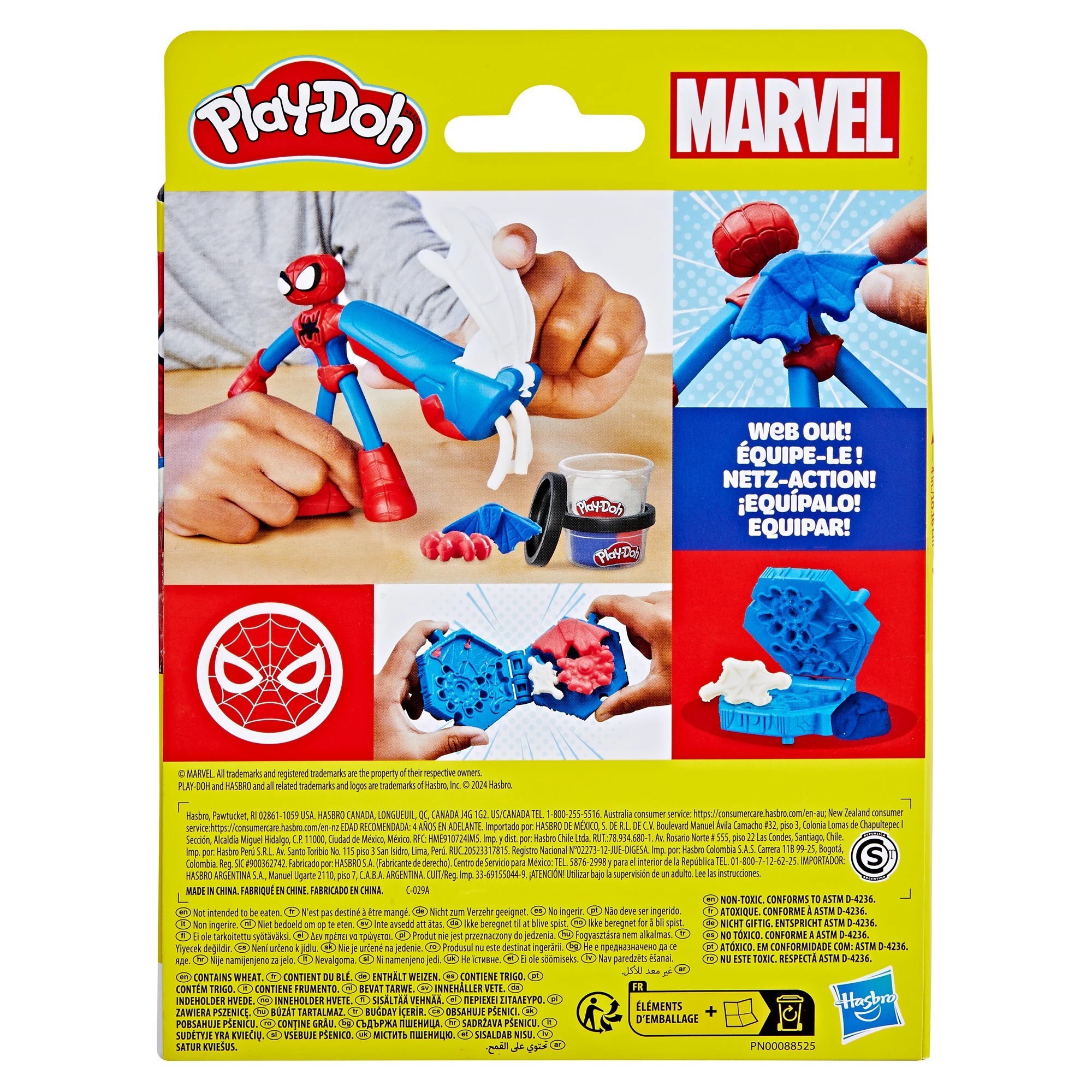 2 Play-Doh Play - Doh Spider - Man Thwip Squisher - Multi, 2 of 3