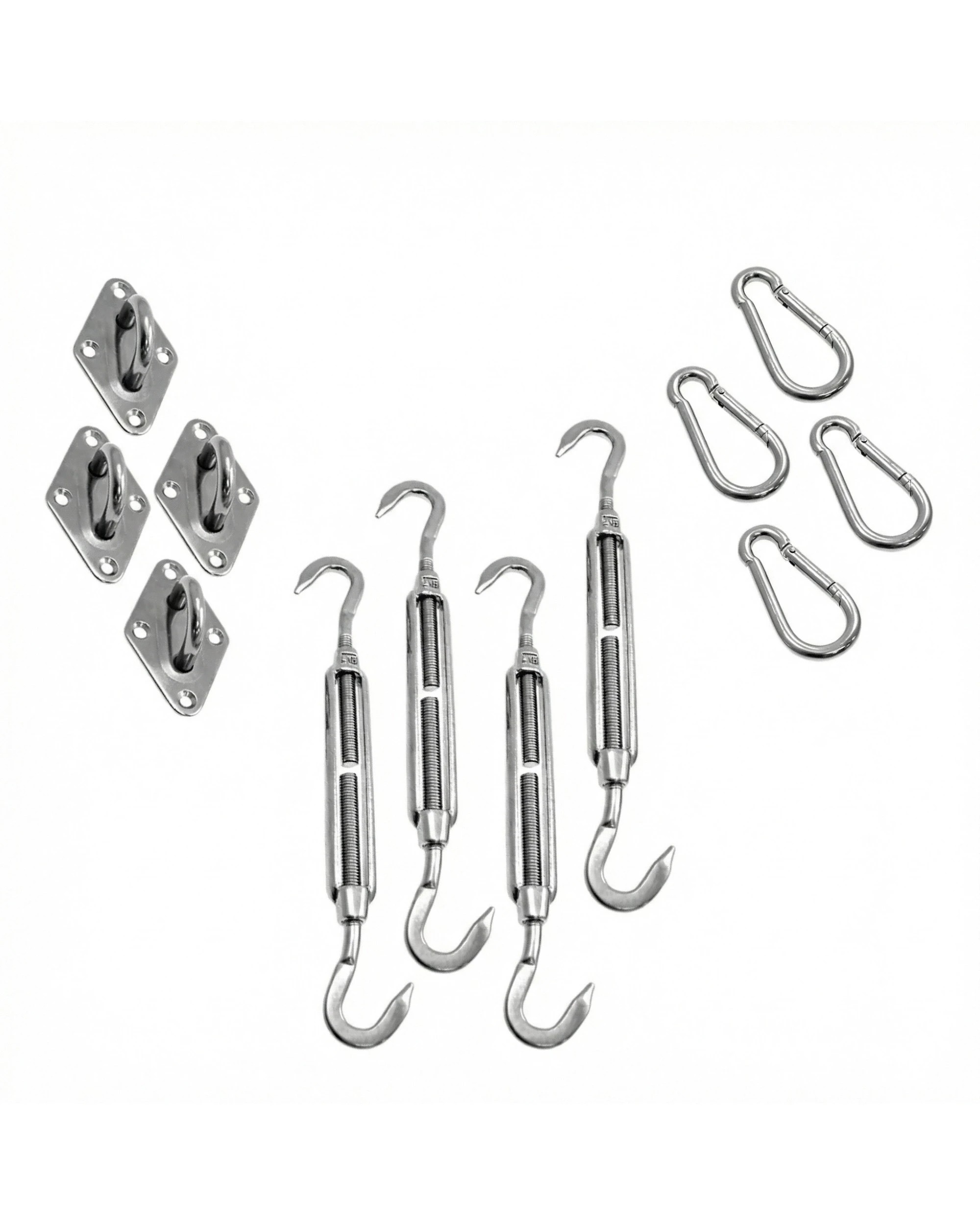 8 Wallaroo 3.6 x 3.6 x 3.6M Triangle Shade Sail - Grey, 8 of 8