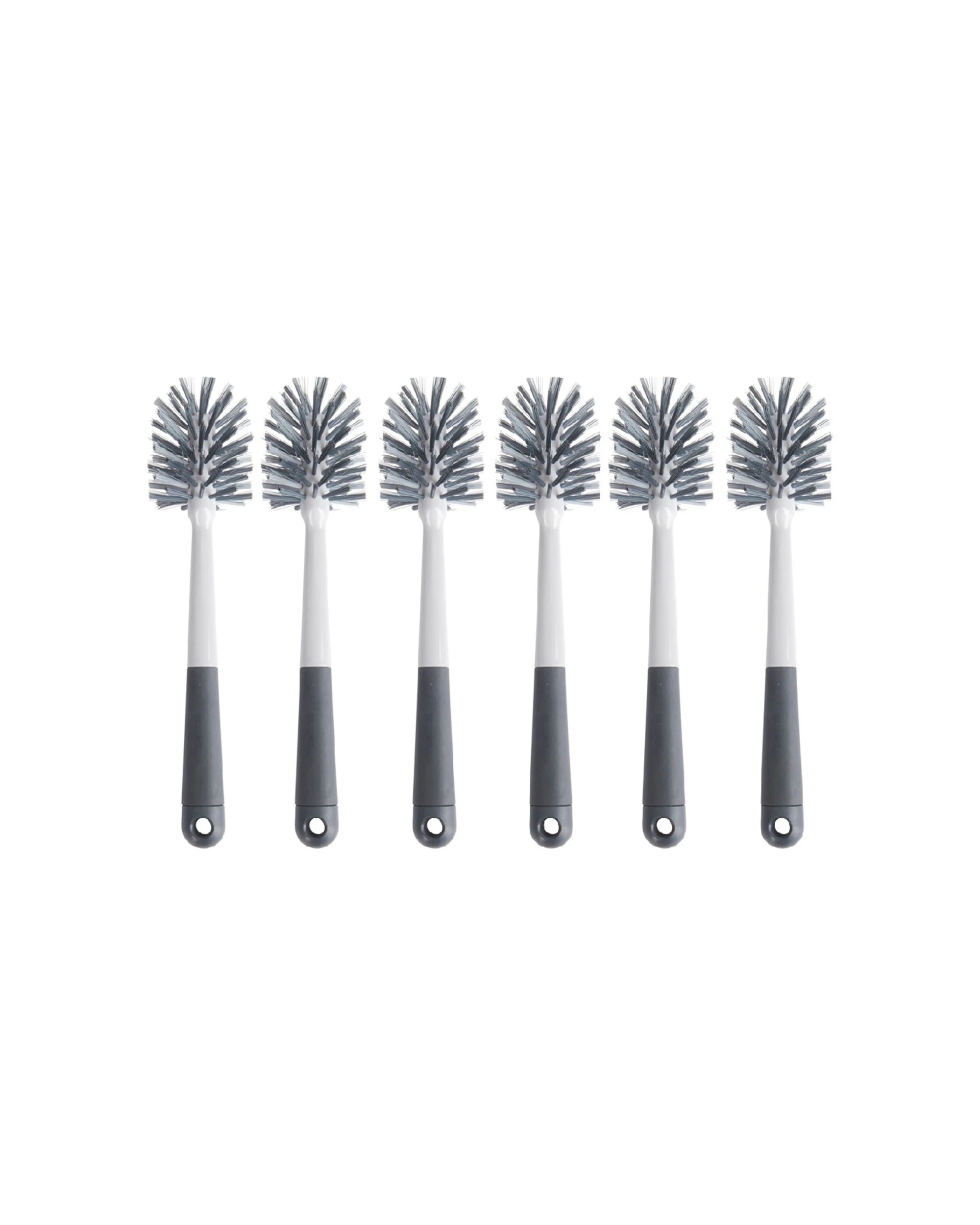 1 MasterCraft 6PK Long Handle Bottle Brush Cleaner Flexible Bristles 32cm - Grey, 1 of 5