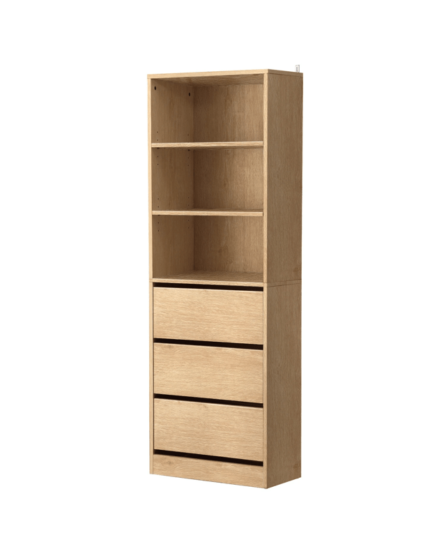 Artiss 3 Chest of Drawers Tallboy Cabinet - Nat