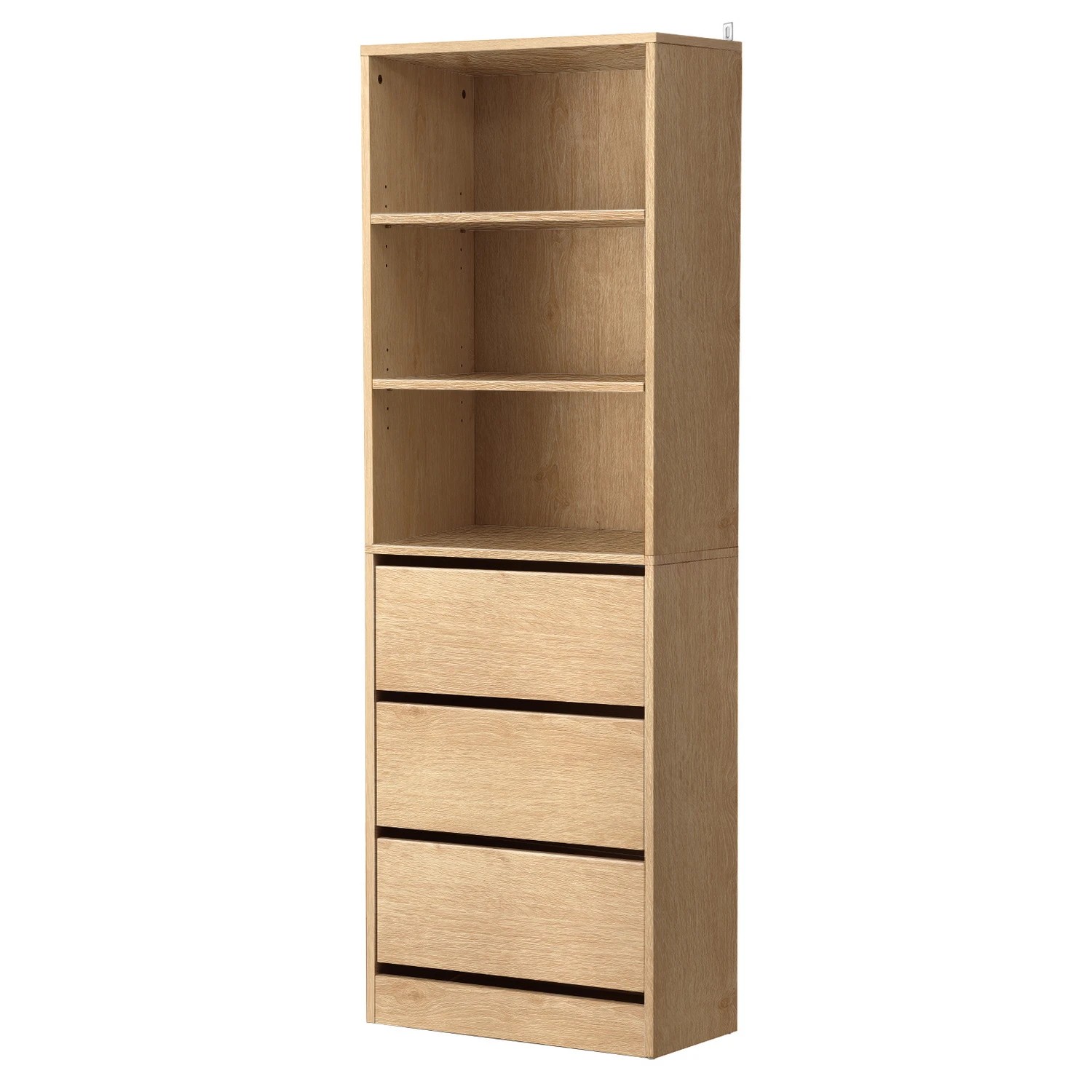 1 Artiss 3 Chest of Drawers Tallboy Cabinet - Natural, 1 of 2