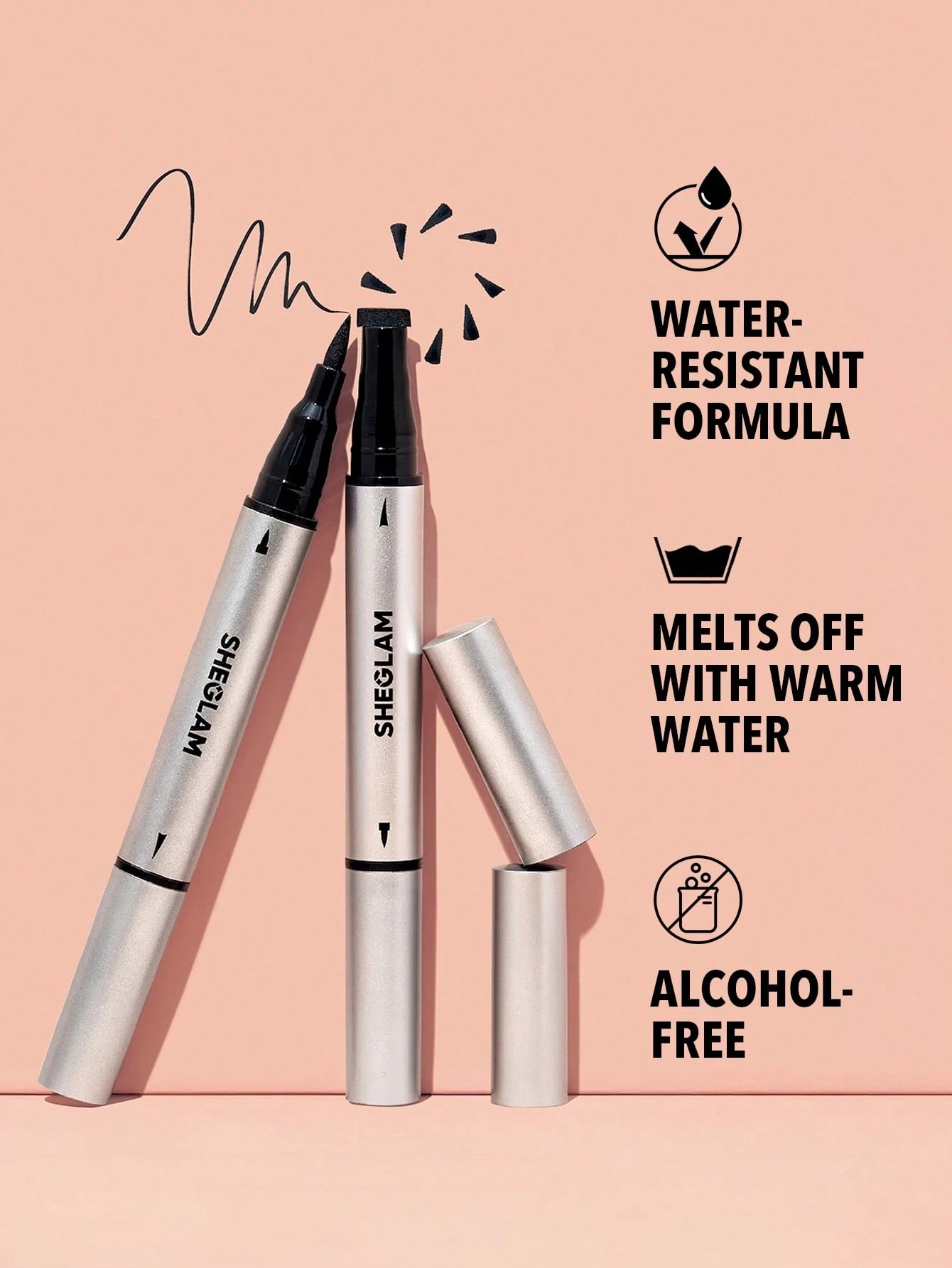 5 SHEGLAM Wing It Waterproof Liner Duo - Black, 5 of 6