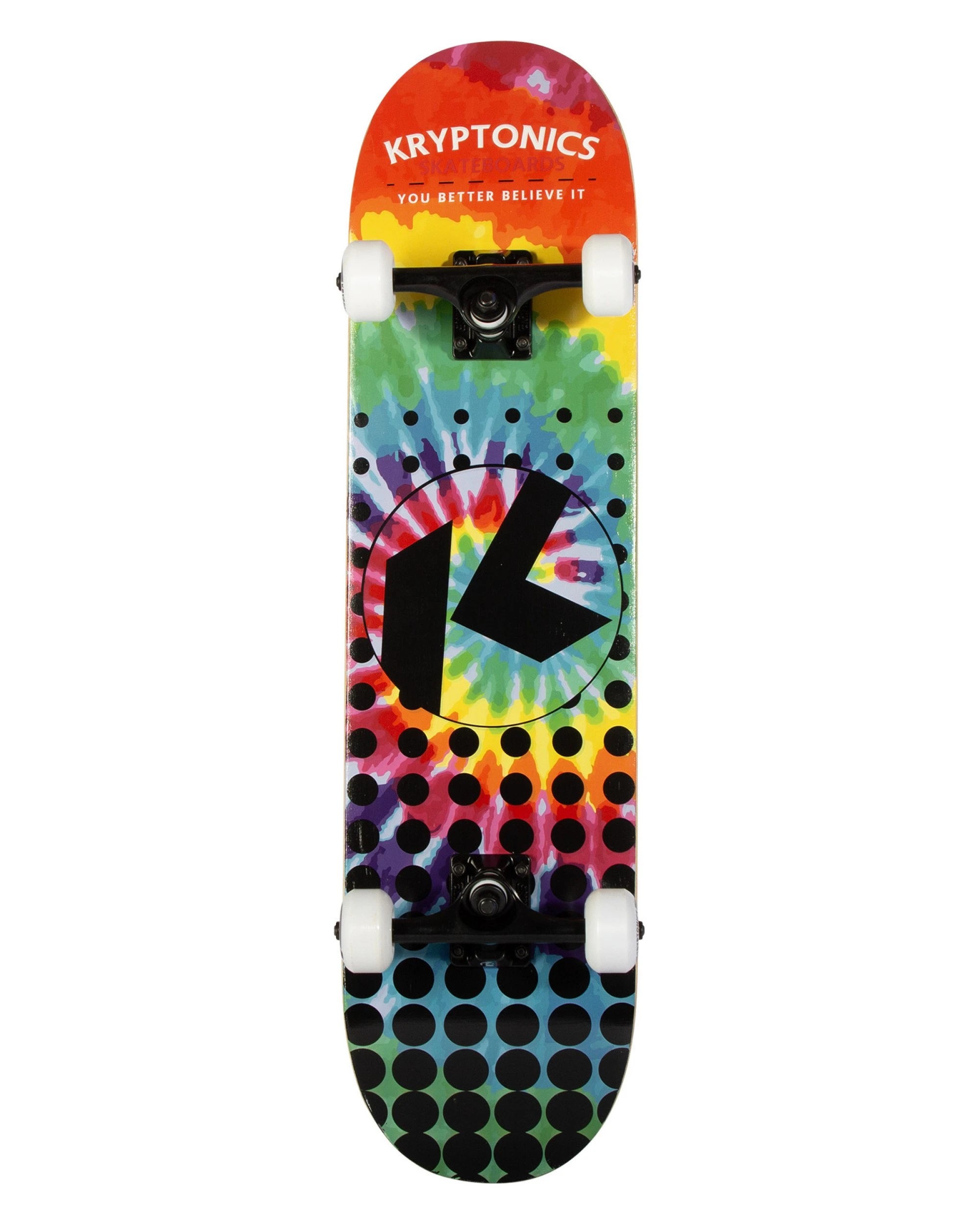1 Kryptonics 31-inch Star Series Complete Skateboard Rainbow Dot, 1 of 10