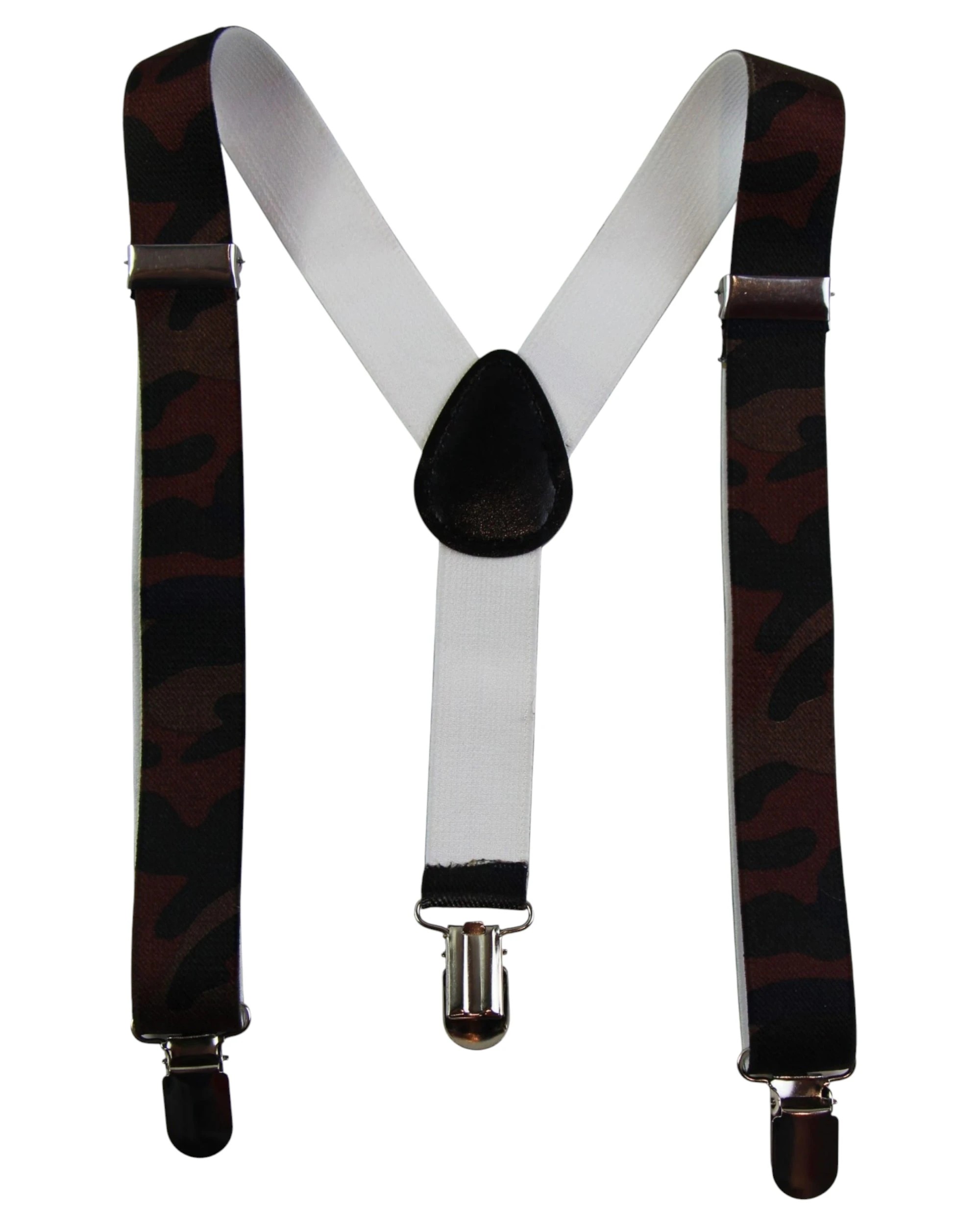 1 Zasel Boys Adjustable Brown Camouflage Patterned Suspenders - Multi - Multi, 1 of 5