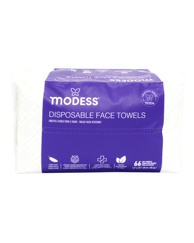 66 Pack Modess Disposable Dry Face To