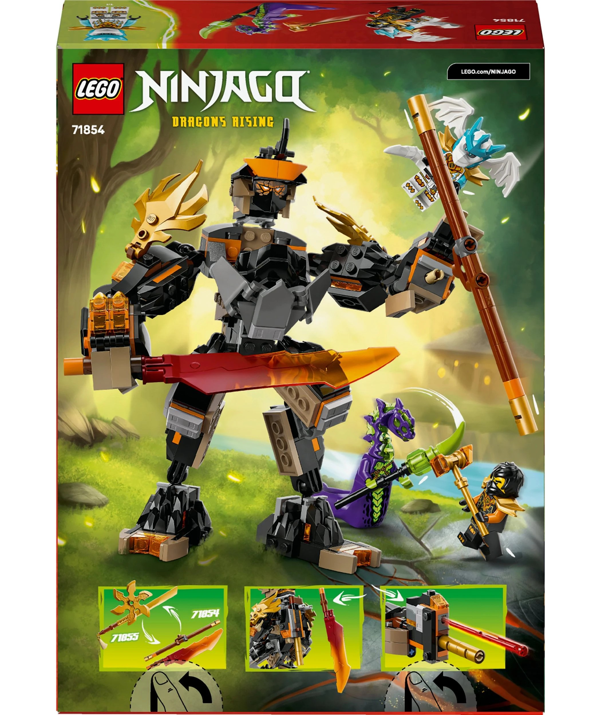 10 LEGO NINJAGO Cole's Mission Mech & Dragon Zane 71854, 10 of 10