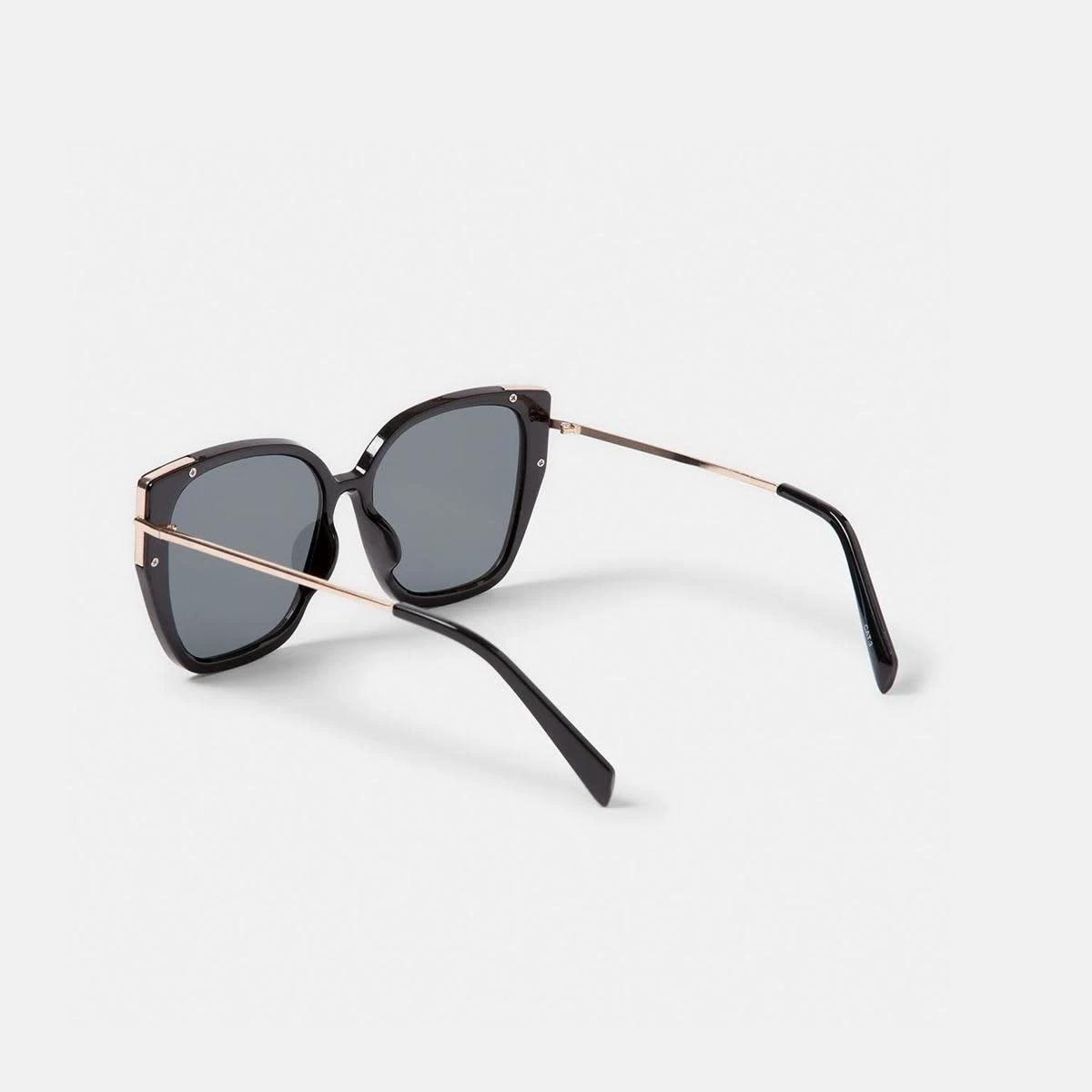 3 Classic Square Frame Sunglasses Smoke Blk, 3 of 6
