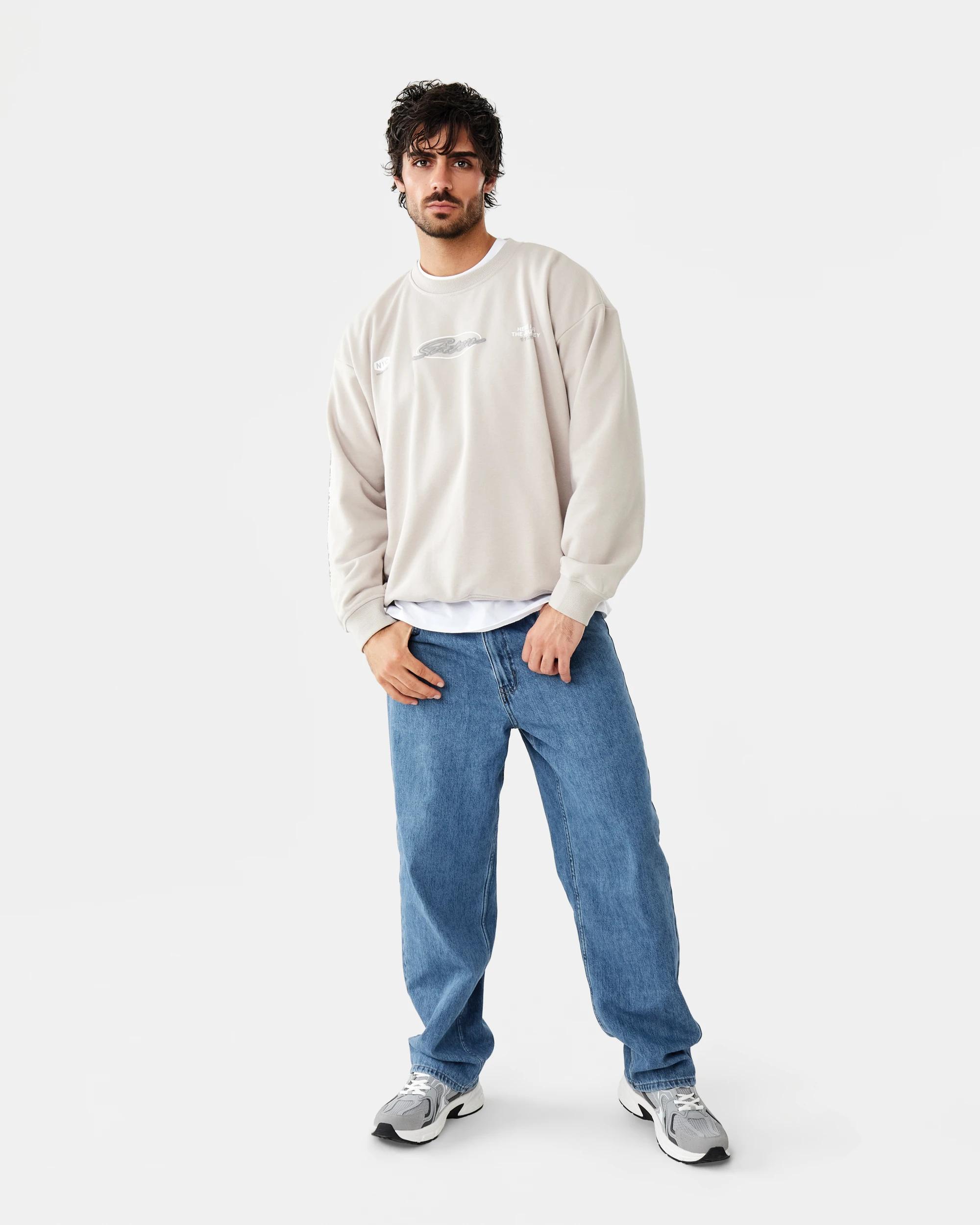 2 Terry Oversized Print Sweatshirt Bge Slogan, 2 of 10