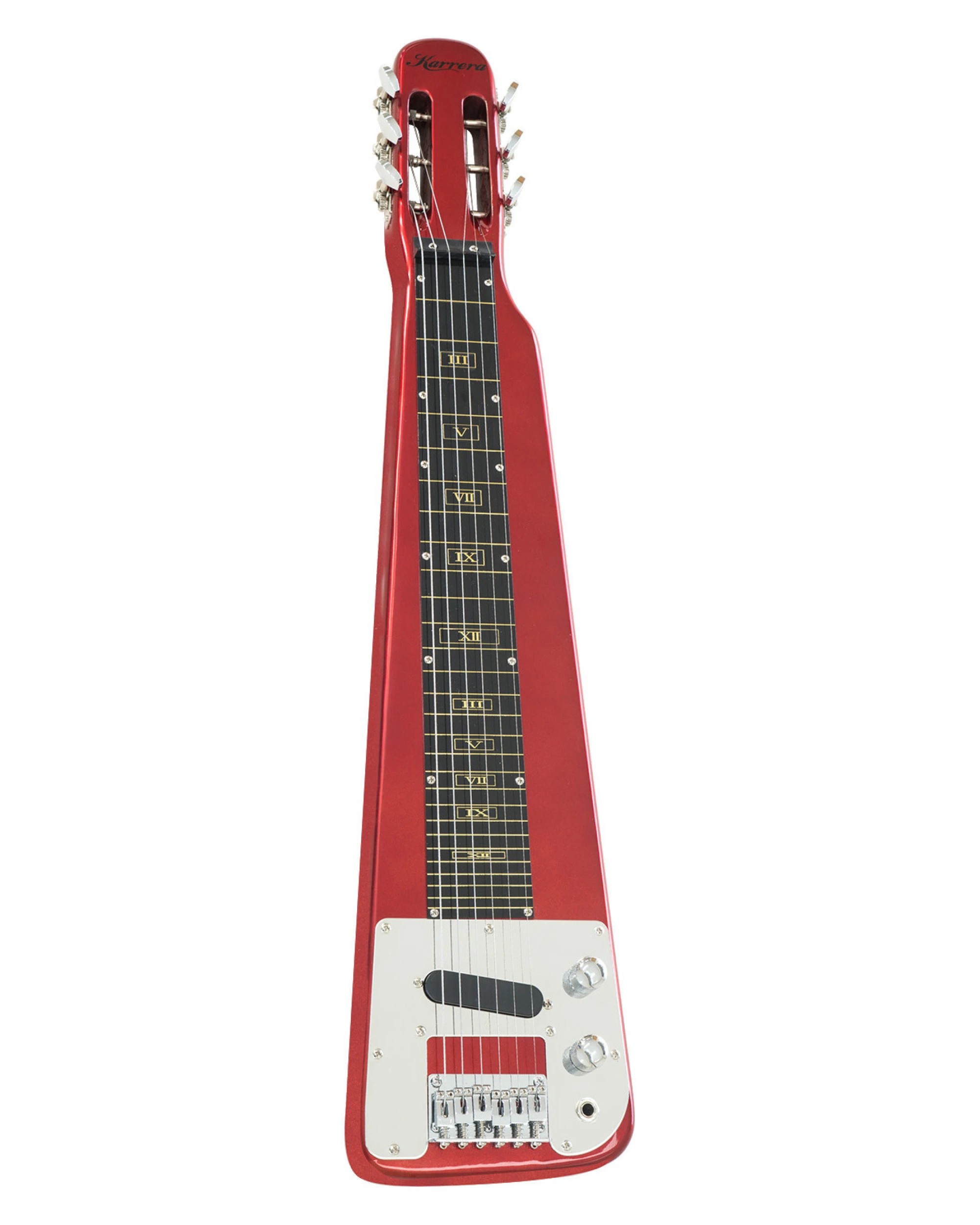 1 Karrera 6-String Steel Lap Guitar in Metallic - Red, 1 of 5