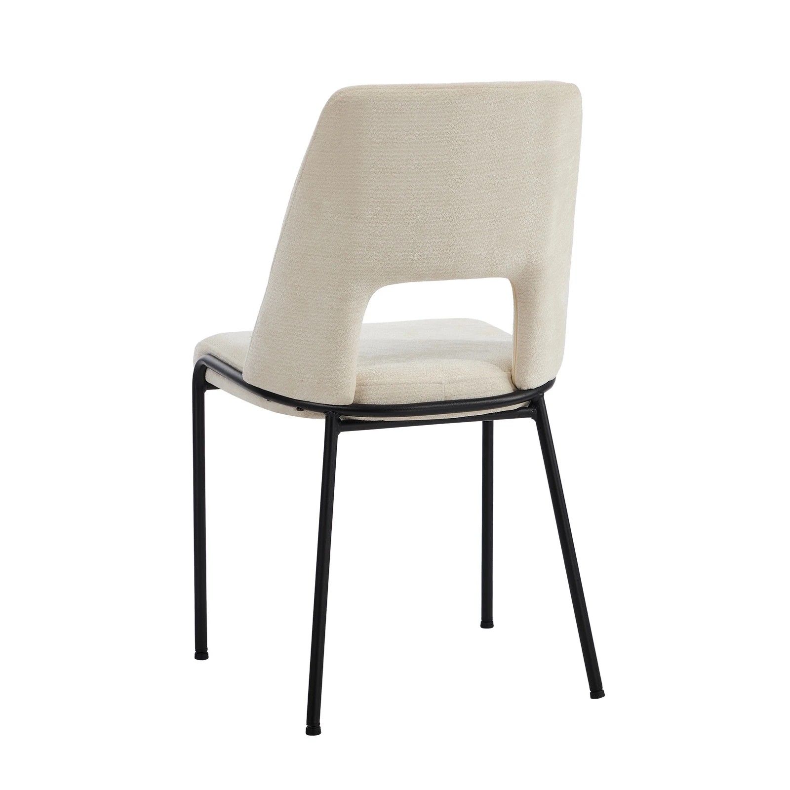 9 Oikiture 2x Dining Chairs Chenille Fabric Kitchen Side Chair - Beige, 9 of 9