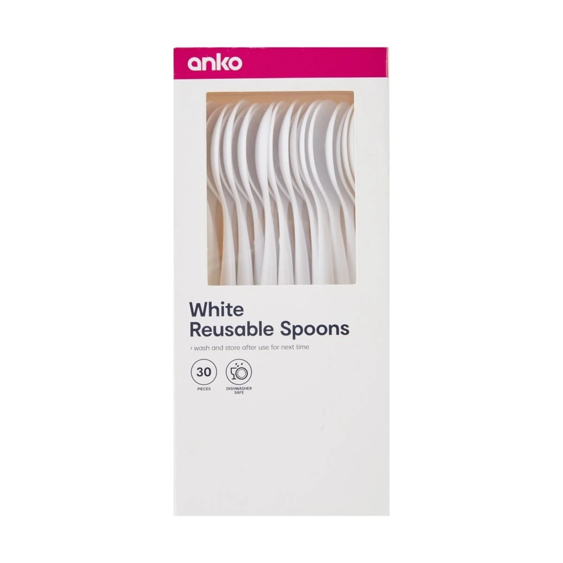 5 30 Piece White Reusable Spoons, 5 of 5