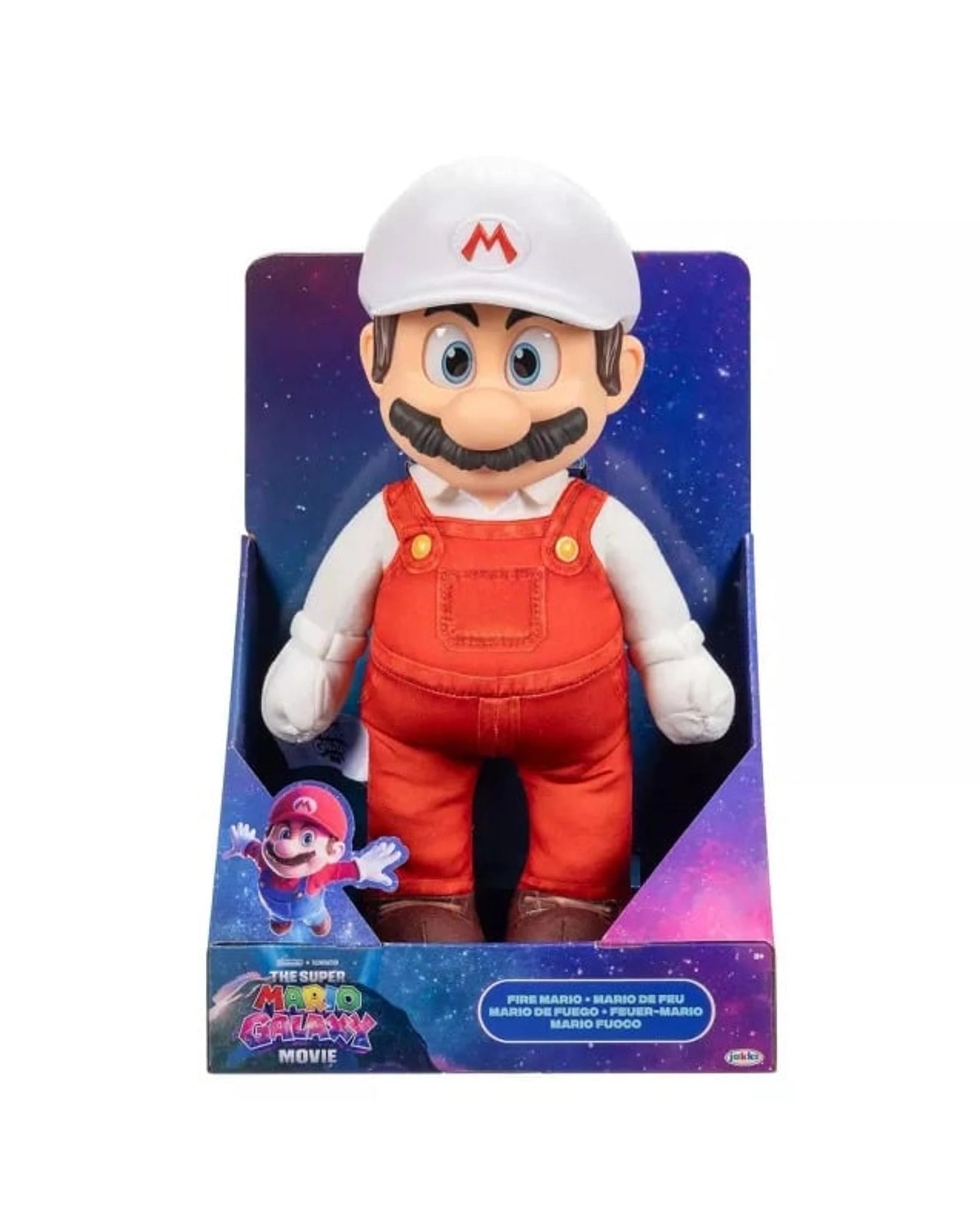 1 Super Mario Galaxy Movie Fire Mario Jumbo Poseable Plush, 1 of 4
