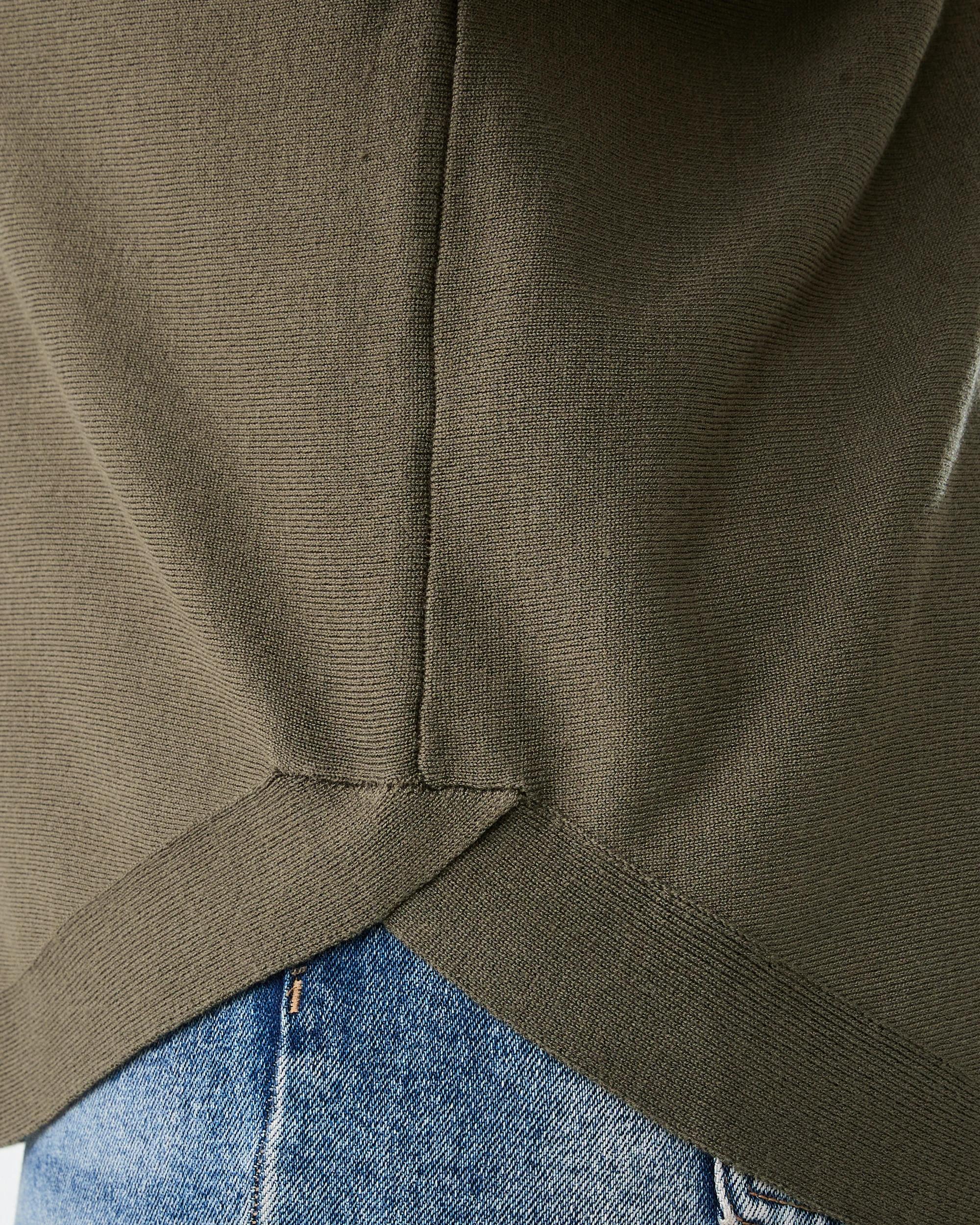 6 Curve Lightweight V-Neck Jumper Deep Olive, 6 of 6