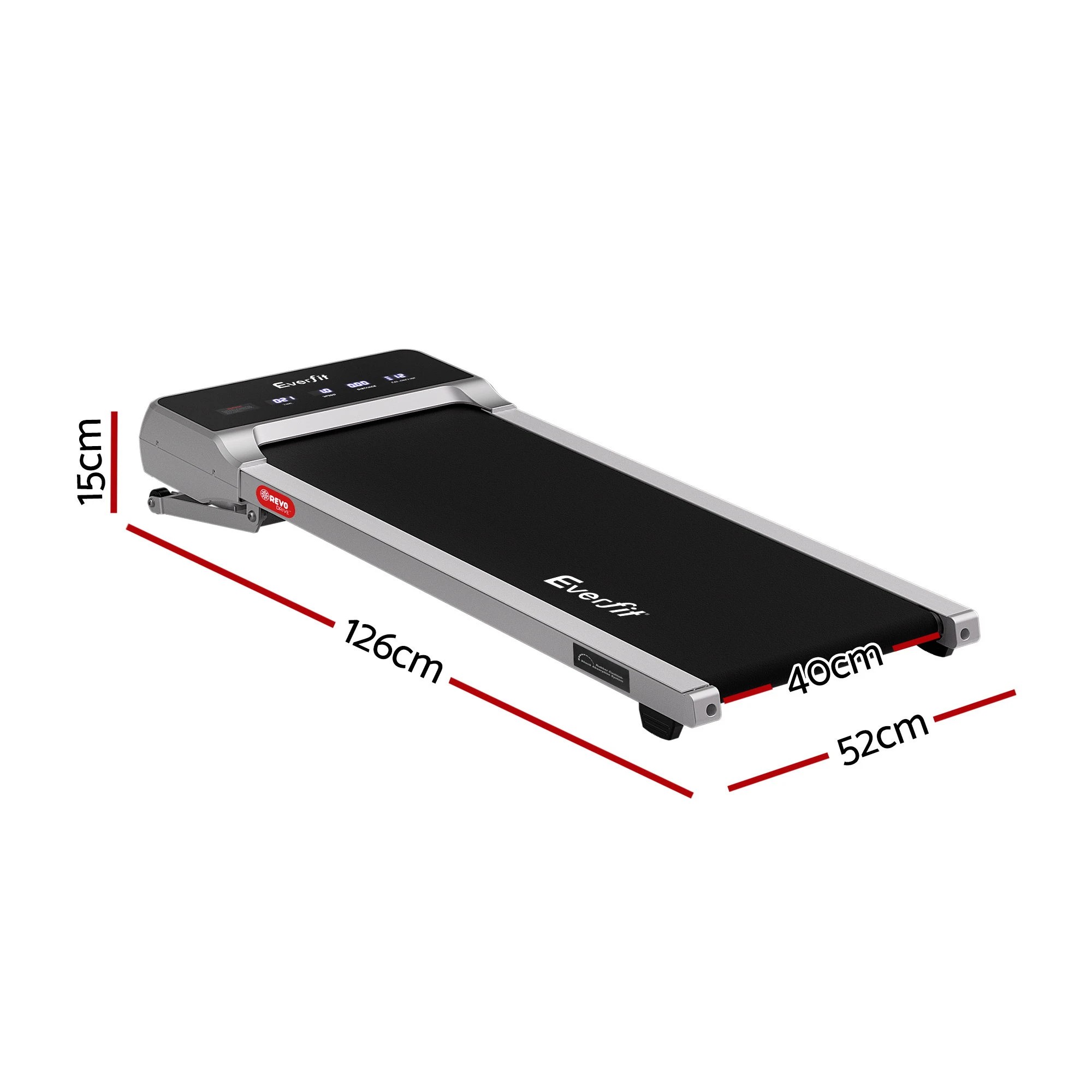 3 Everfit 3 in 1 Walking Pad Treadmill 20% Auto Incline Under Desk Treadmills 40cm Wide Belt - Silver, 3 of 9