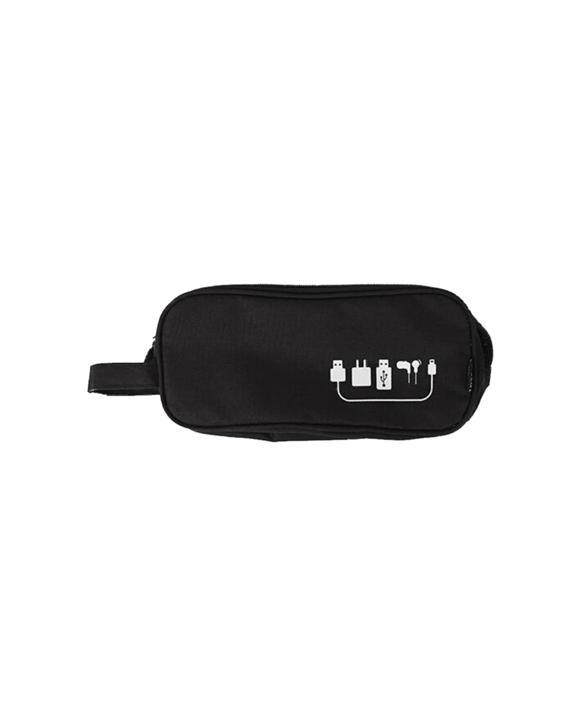 1 Tosca Electronics Cable Organiser Travel Bag Compact 23.5x10x7cm - Black, 1 of 1
