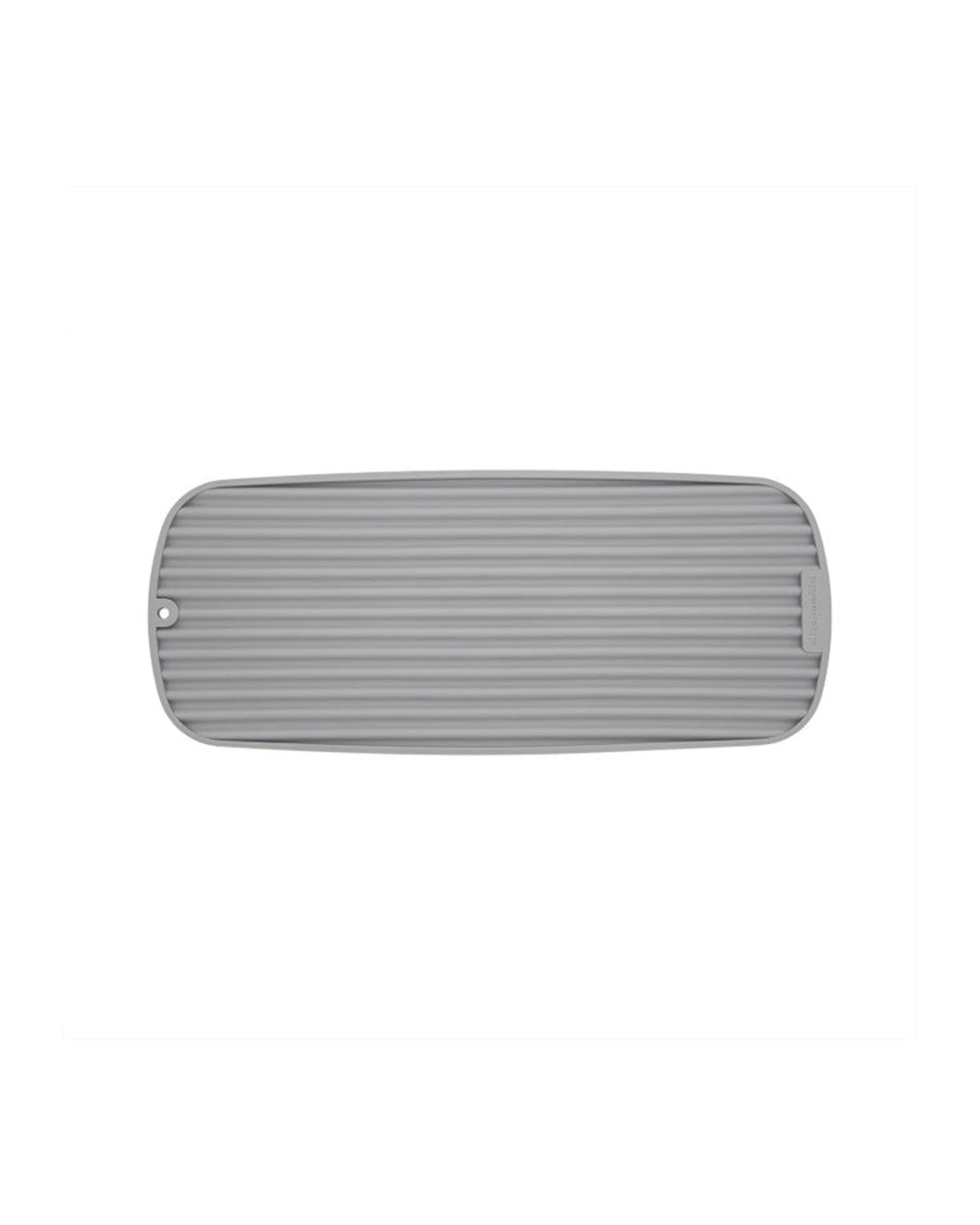 1 KitchenAid Slim Drying Mat 43x18cm Space Saving Raised Ridged Non-Slip Tool - Grey, 1 of 5