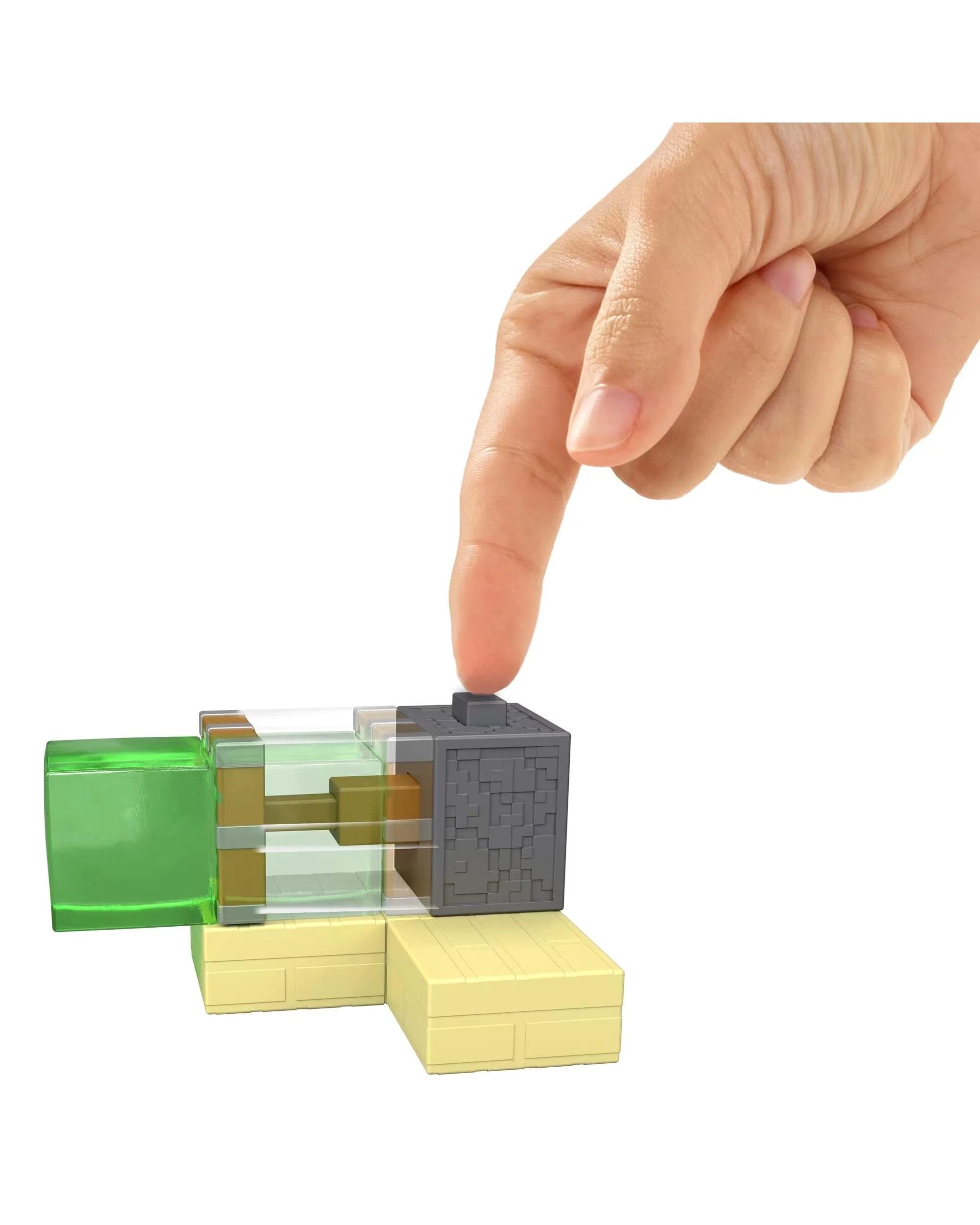 4 Minecraft Redstone Charged Sticky Piston Trap, 4 of 6