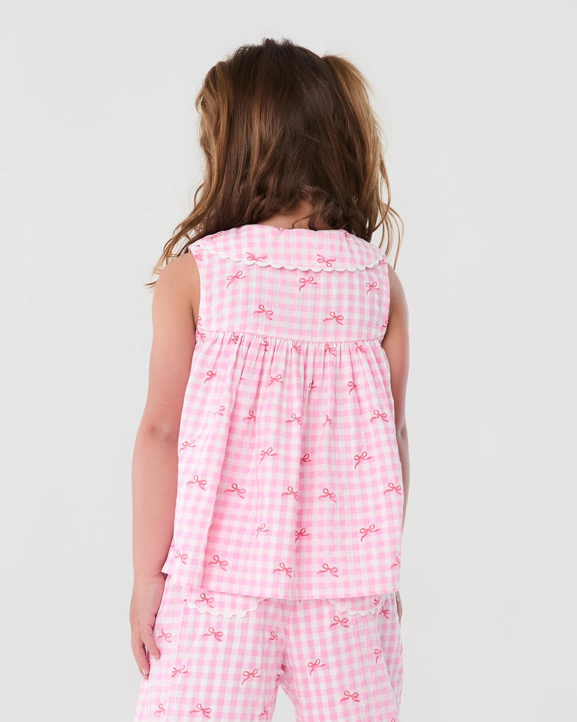 2 Collared Sleeveless Top Pnk Bows, 2 of 7