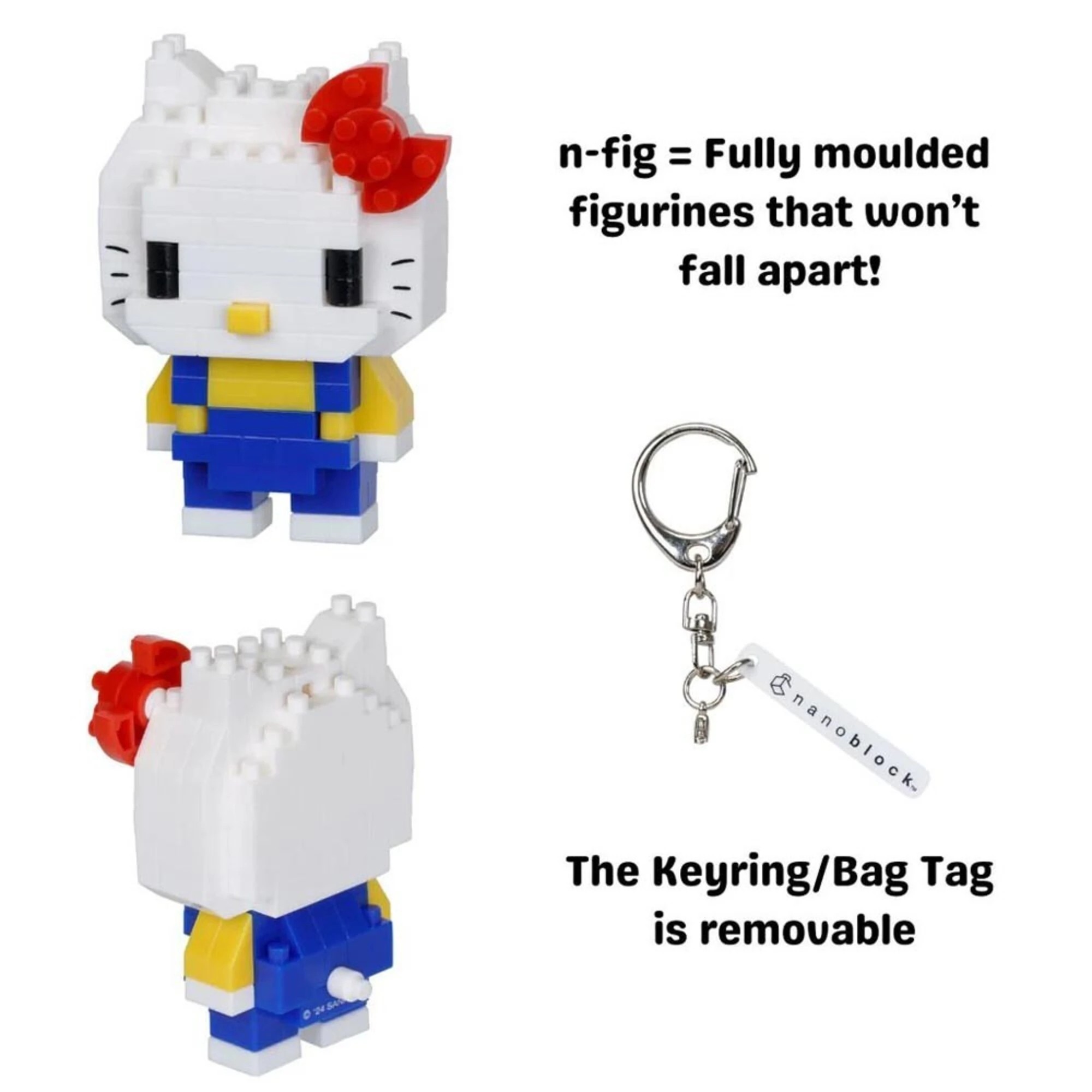 3 Sanrio - Hello Kitty - Hello Kitty Nanoblocks N-FIG Bag Clip, 3 of 4