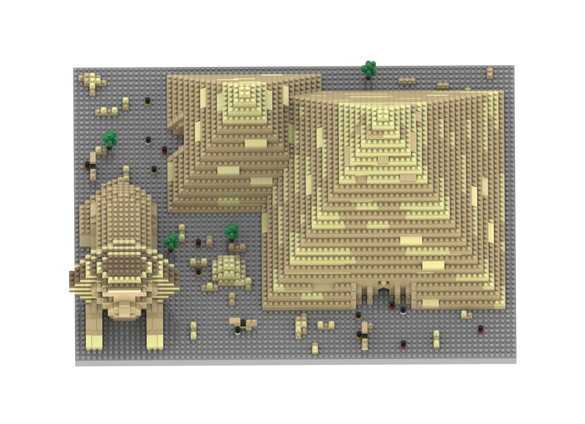 7 2155 Piece Mini Blocks Building Series: Sphinx Pyramid, 7 of 10