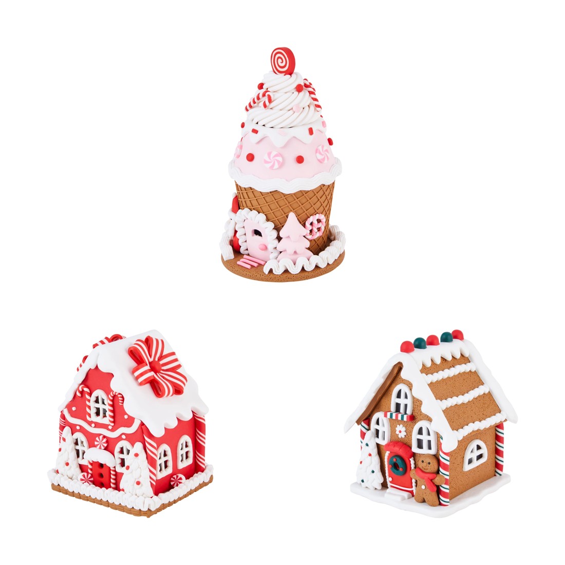 3 Battery Operated LED Light Up Hand Crafted House - Assorted, 3 of 7