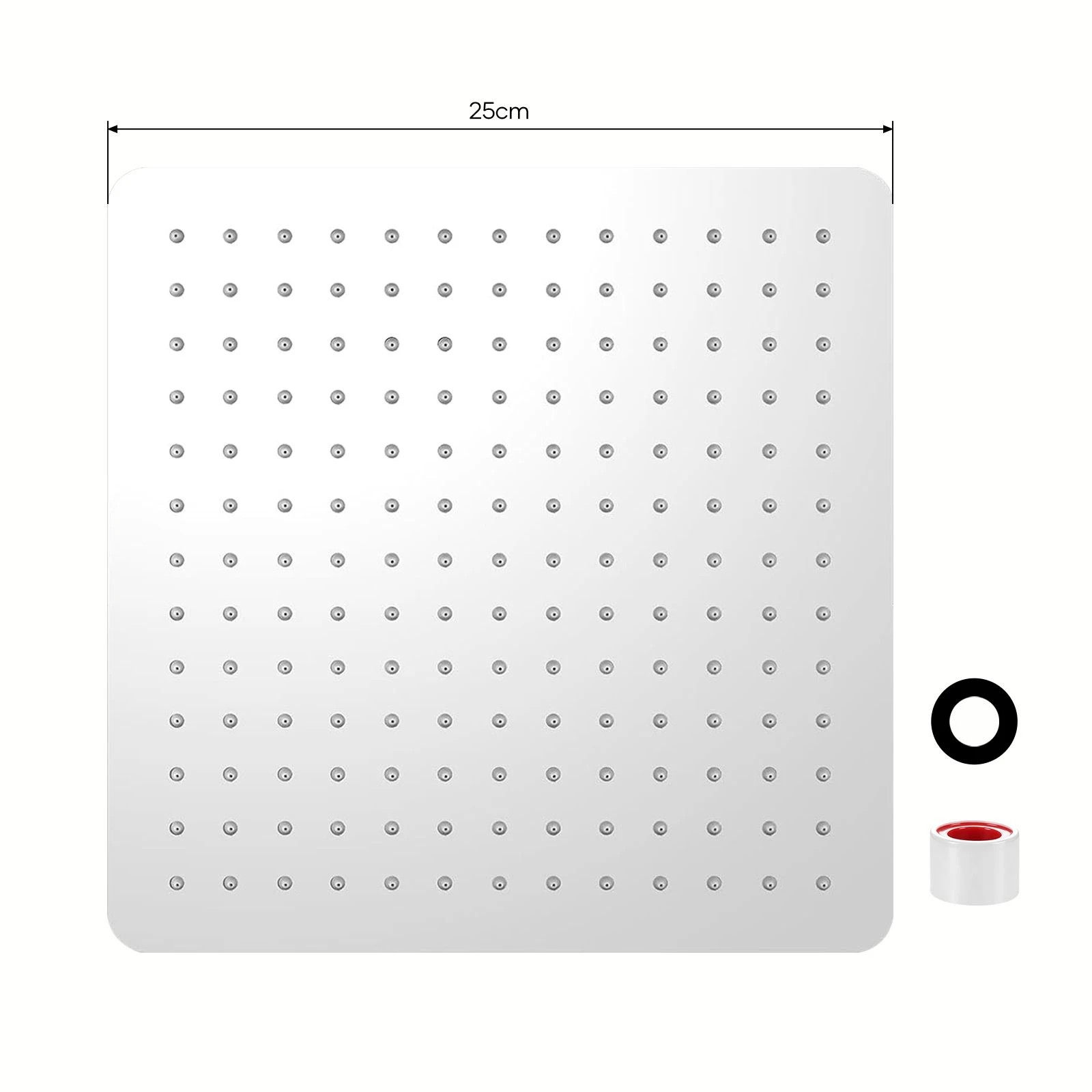 3 Ausway WELS 10 Inch High Pressure Overhead Square Rainfall Shower Head Replacement 9LPM Water Saving System, 3 of 6