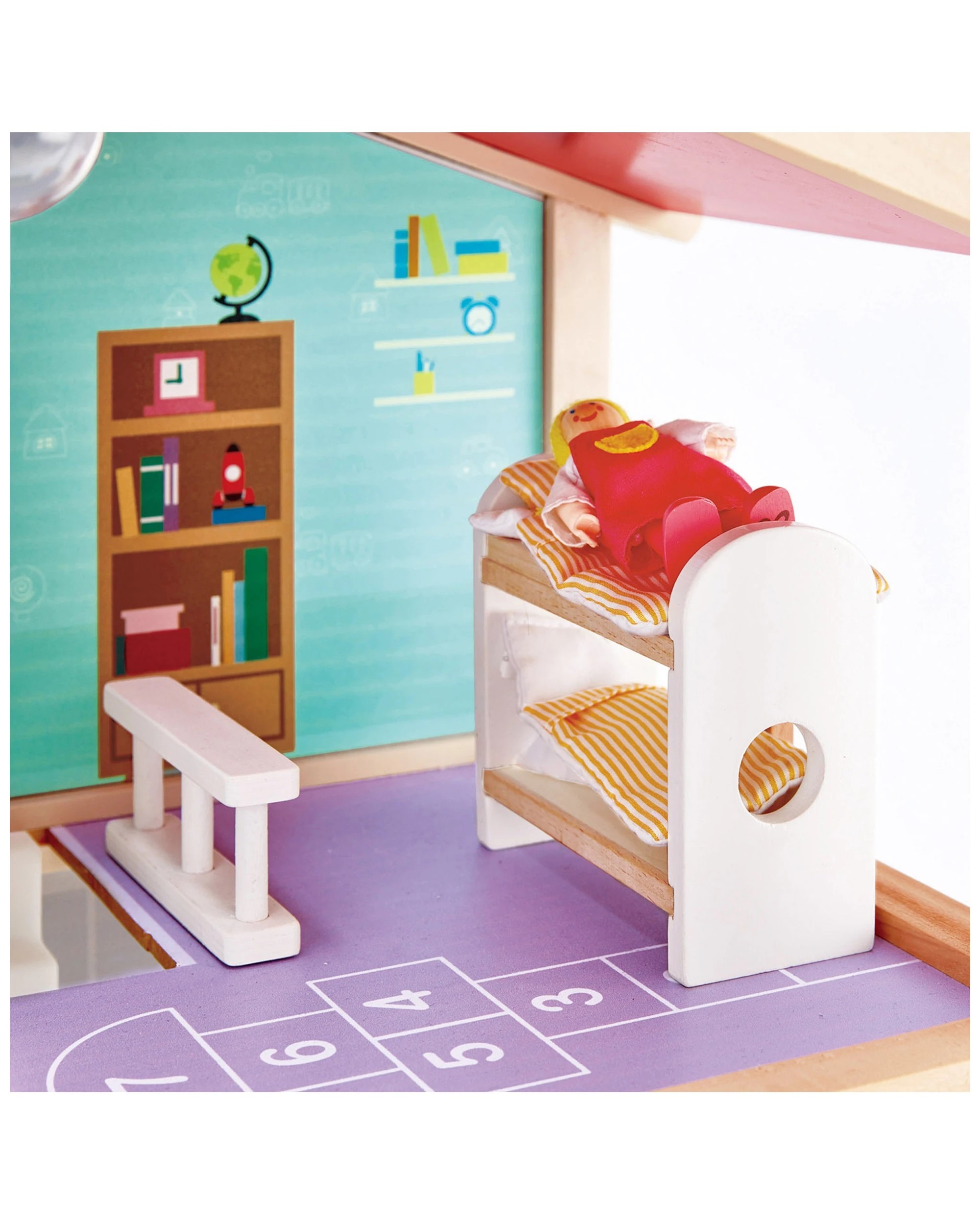 2 Hape 29pc 80cm Wooden Doll Family Mansion Kids Toy 3 Plus Years Interactive Playhouse - Natural, 2 of 2