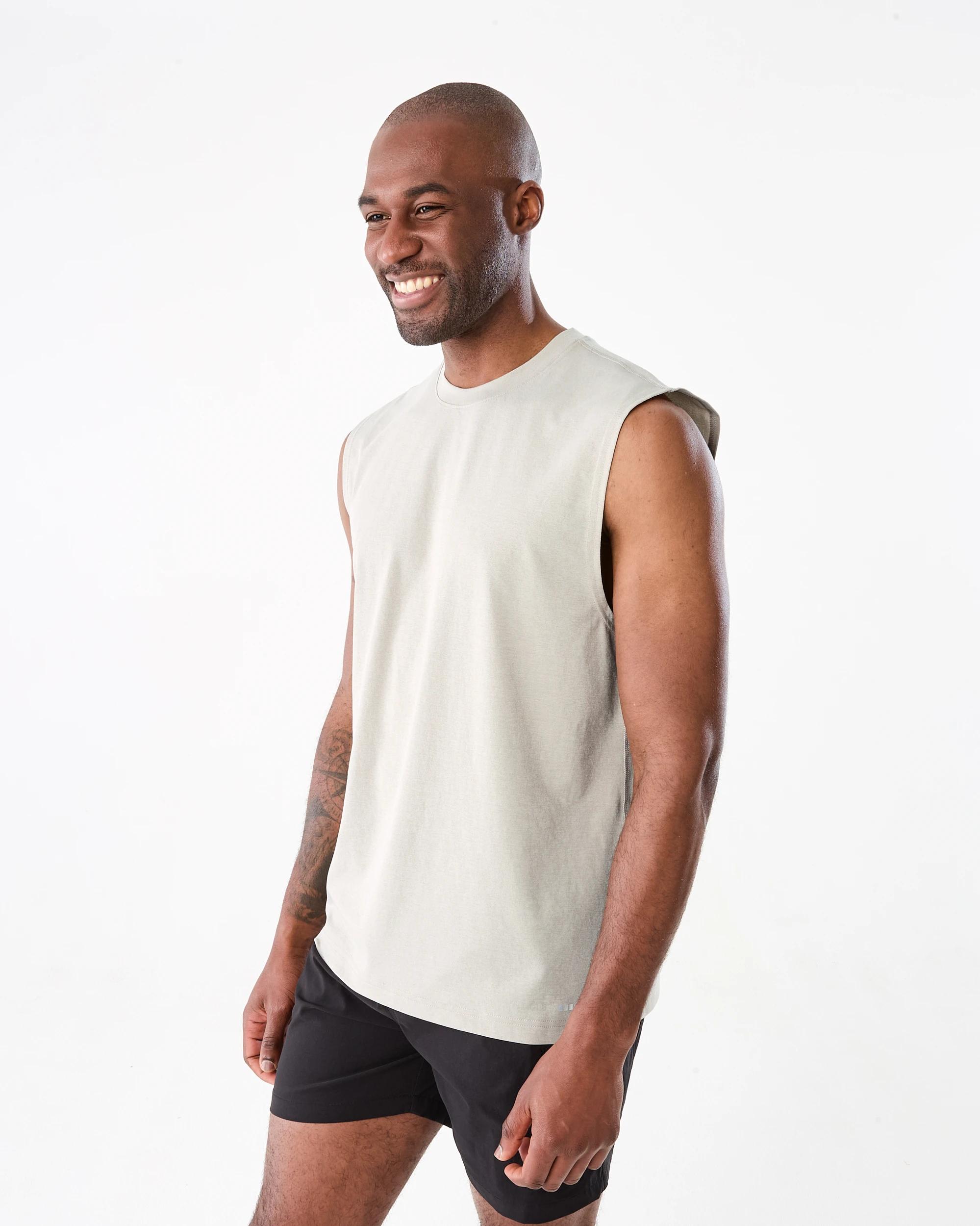 2 Active Mens Training Oversized Muscle Reef Grey, 2 of 7