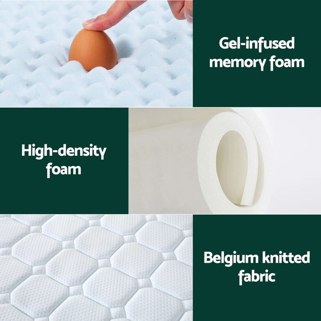 6 Giselle Mattress Cool Gel Foam 25cm King - King Bed - White, 6 of 7