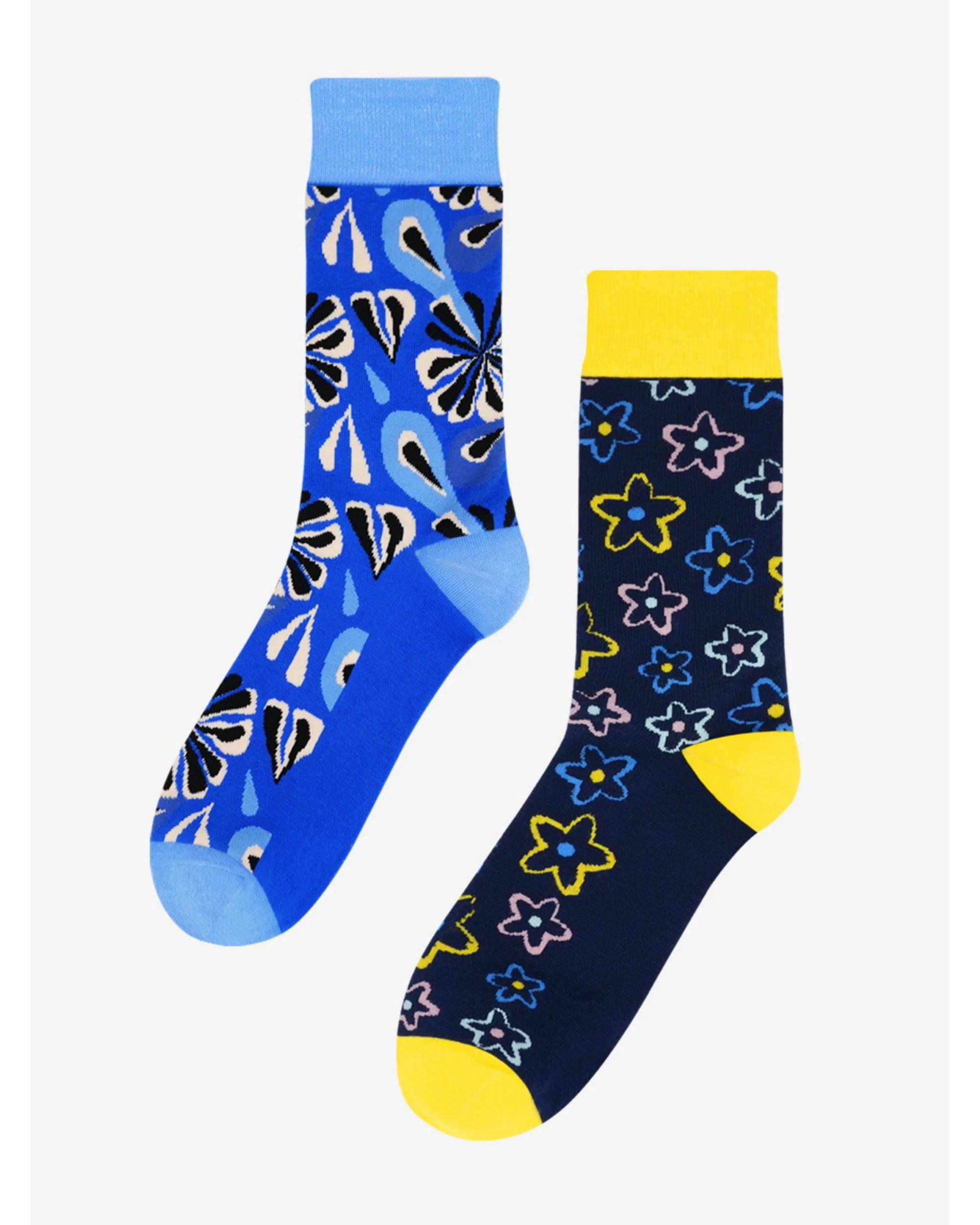 5 Advwin Small 2-Pair Unisex Colorful Funky Socks Floral Pattern FLORAL PATTERN, 5 of 5