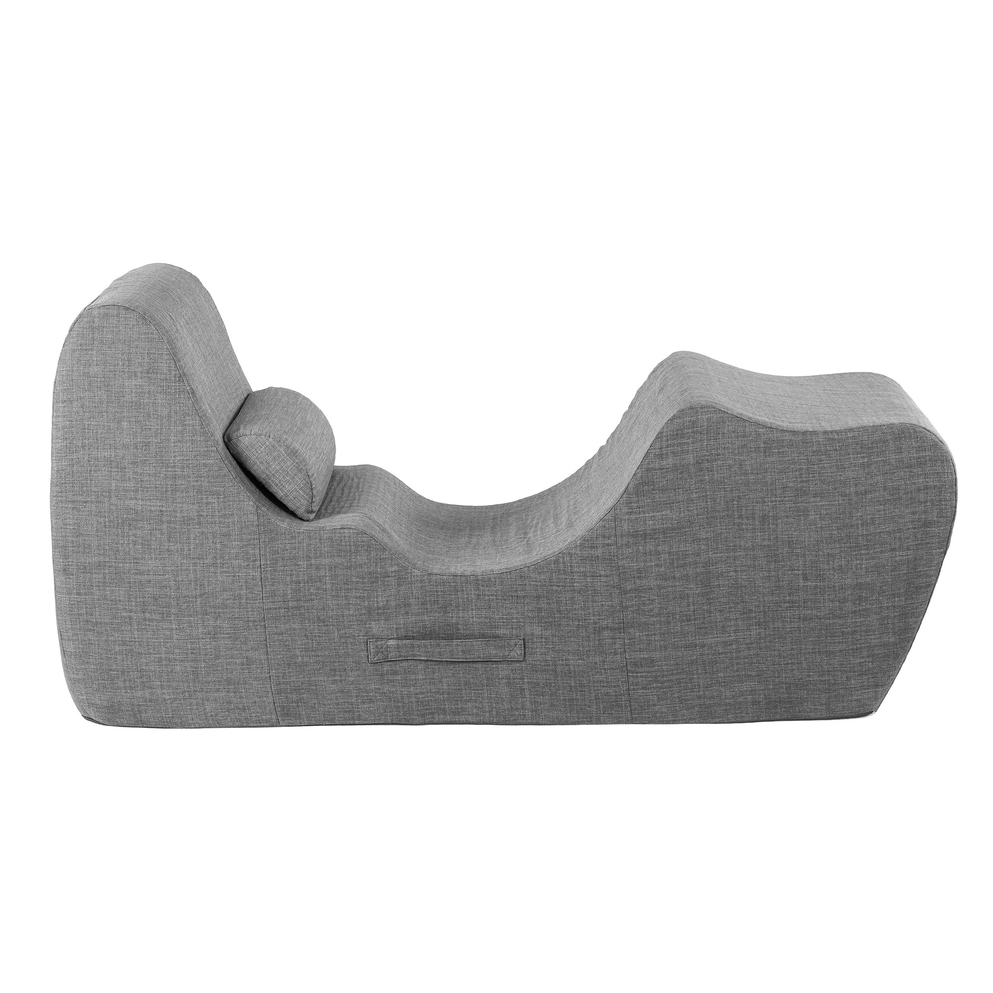 2 Artiss Chaise Lounge Chair Ergonomic S-Curve Floor Lounger Boneless Lounge Chairs - Grey, 2 of 8