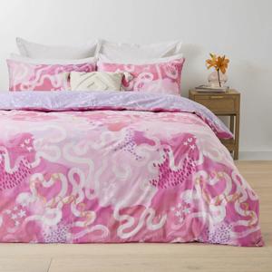 Rachael Sarra Flourish Cotton Rich Reversible Quilt Cover Set - King Bed