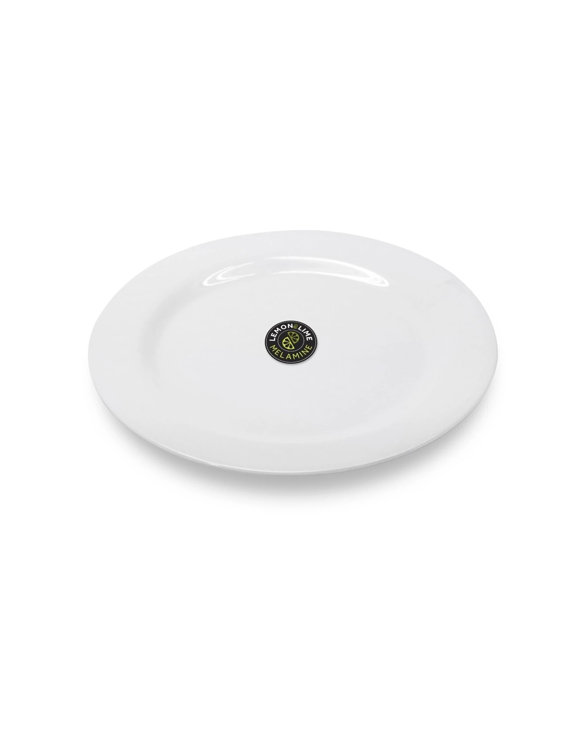 3 Lemon & Lime 6PK 27.5cm Melamine Dinner Plate Round - White, 3 of 3
