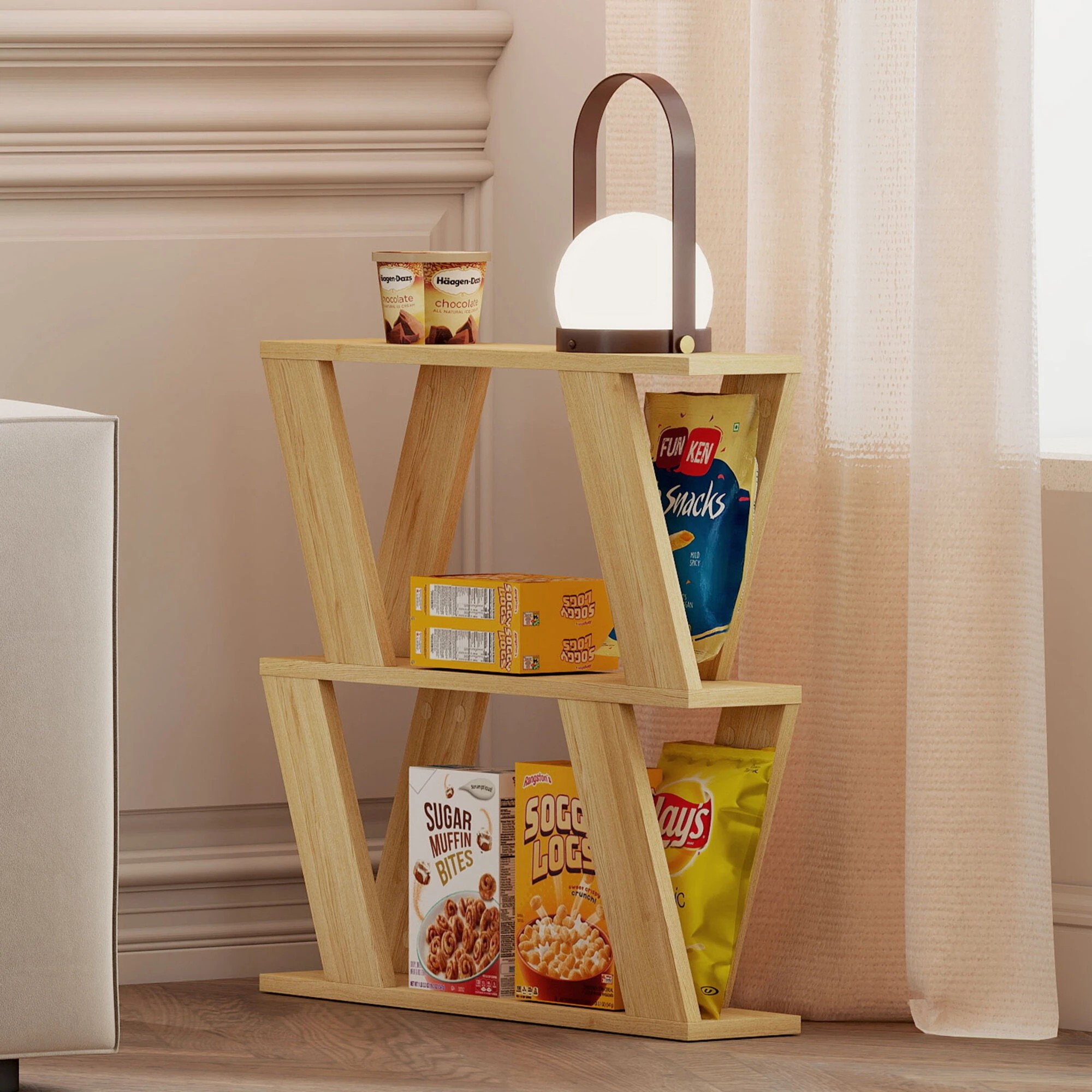 8 Levede Slim Side Table Two-Tier - Natural, 8 of 9