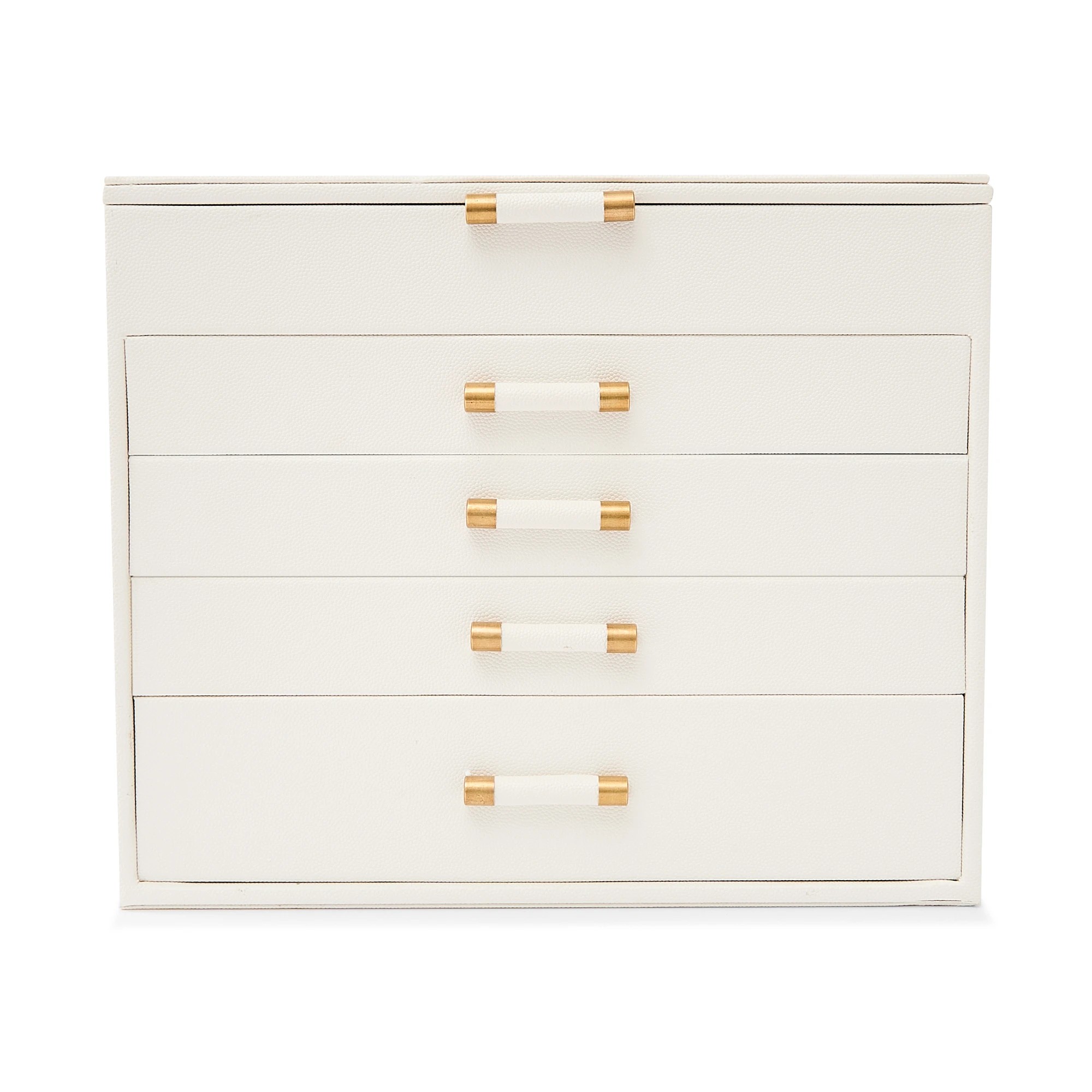 6 5 Tier Jewellery Box - Milky White, 6 of 10