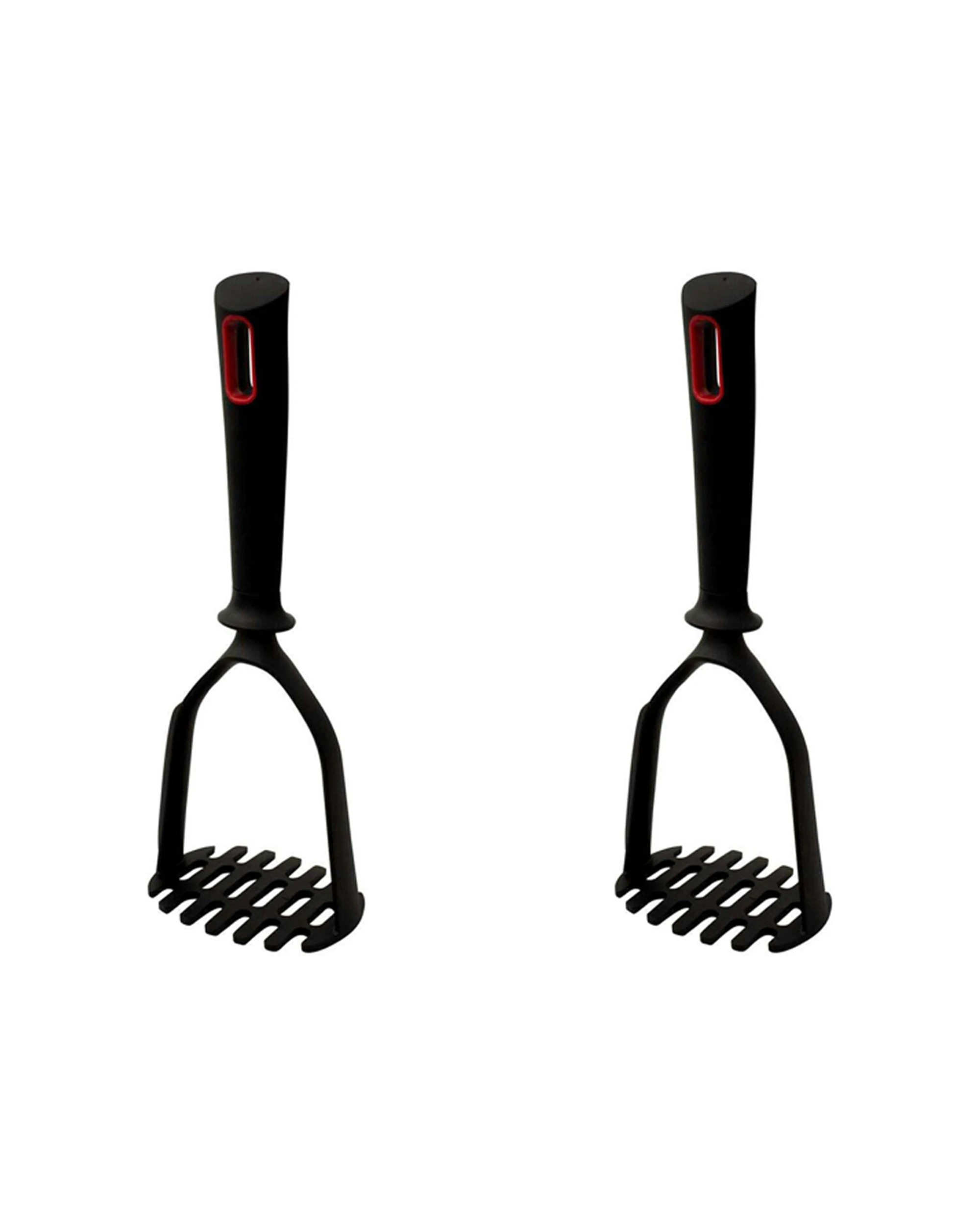 1 Avanti 2PK Nylon Multi-In-1 Potato Masher Kitchen Utensil BPA Free Heat Resist - Black, 1 of 1