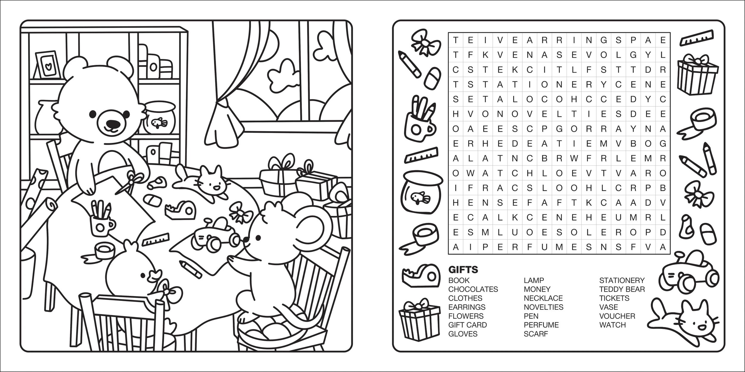 4 Happy Days: Clever Cuties Cosy Colouring and Word Search - Book, 4 of 4