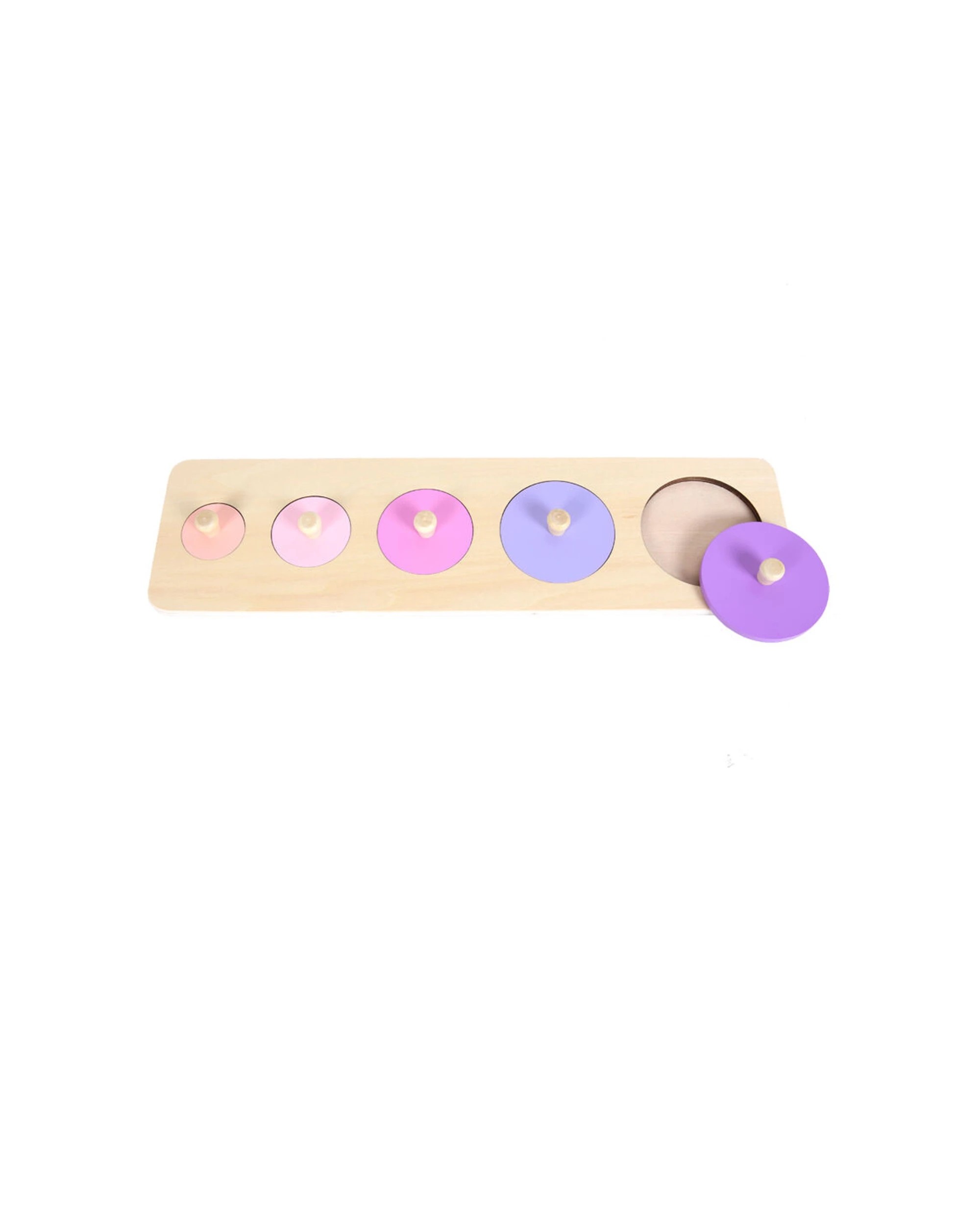 1 EDUCARE 5 Circles Knob Puzzle - Motor Skills Toy - Educational Toy 3 Years - Multi, 1 of 3