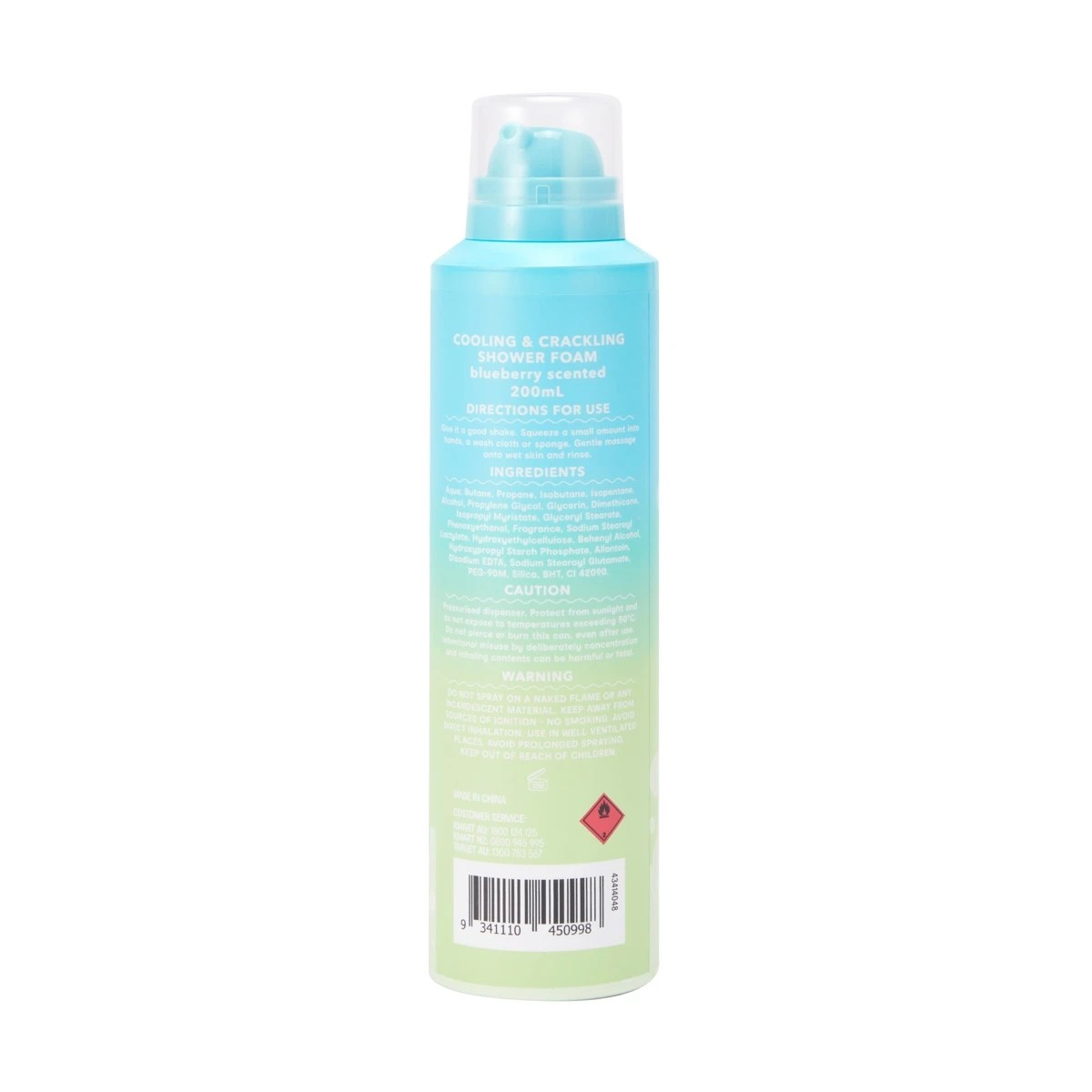3 OXX Bodycare Just Chill Cooling and Crackling Shower Foam 200ml - Blueberry Scented, 3 of 6