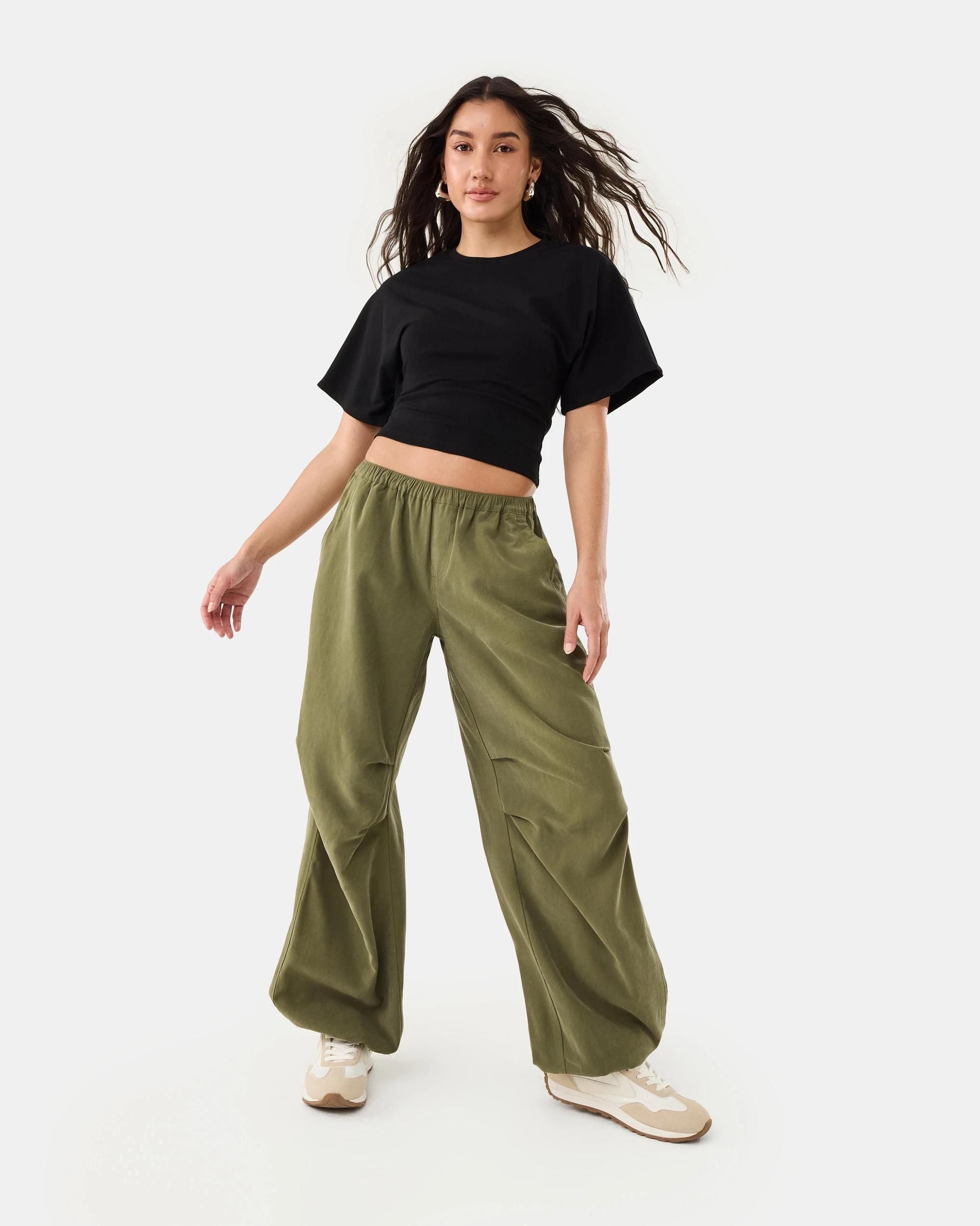 2 Baggy Utility Pants Deep Olive, 2 of 10