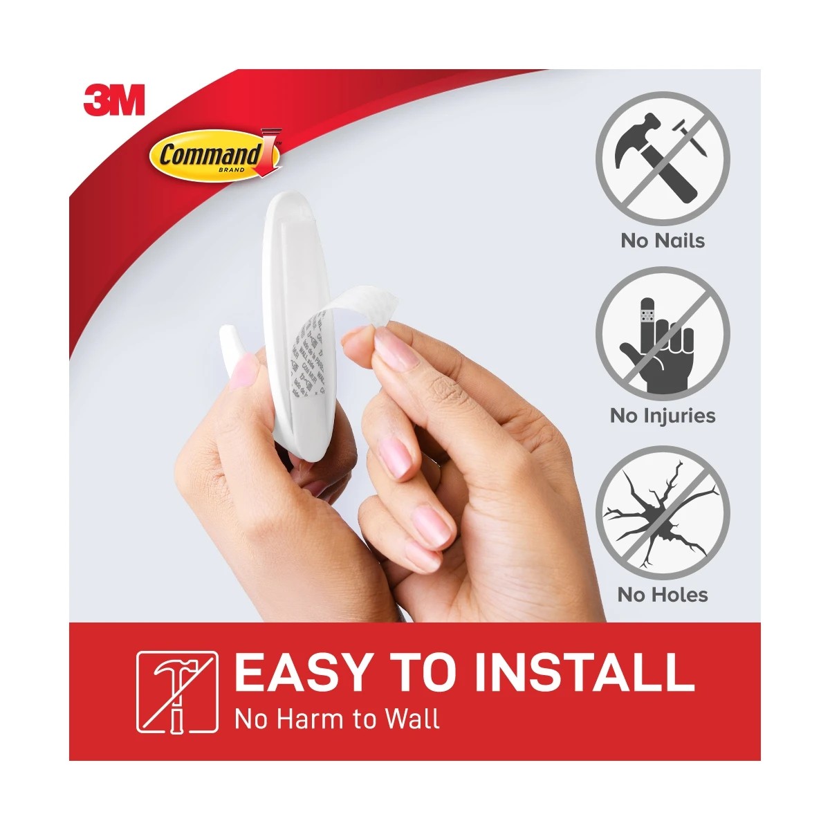 2 3M Command Mounting Designer Hook Medium - White - Grey, 2 of 5