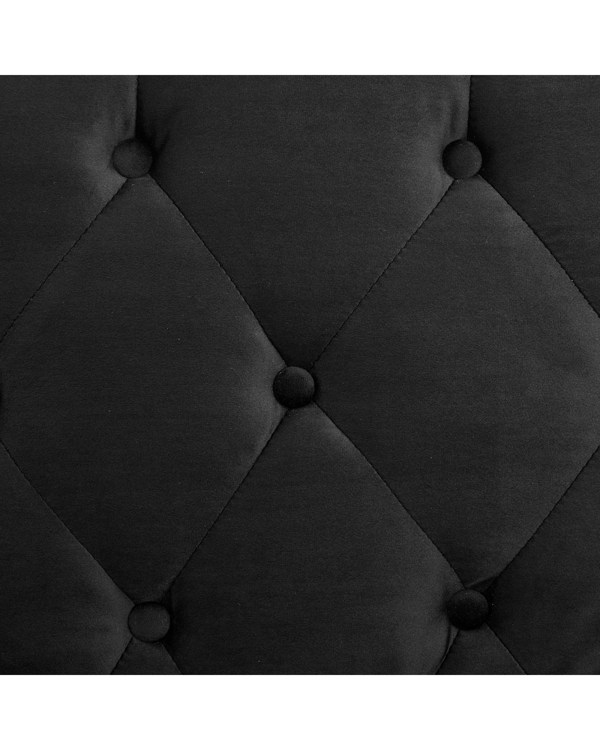 8 Sarantino Faux Velvet Tufted Sofa Bed Couch Futon - Black, 8 of 10